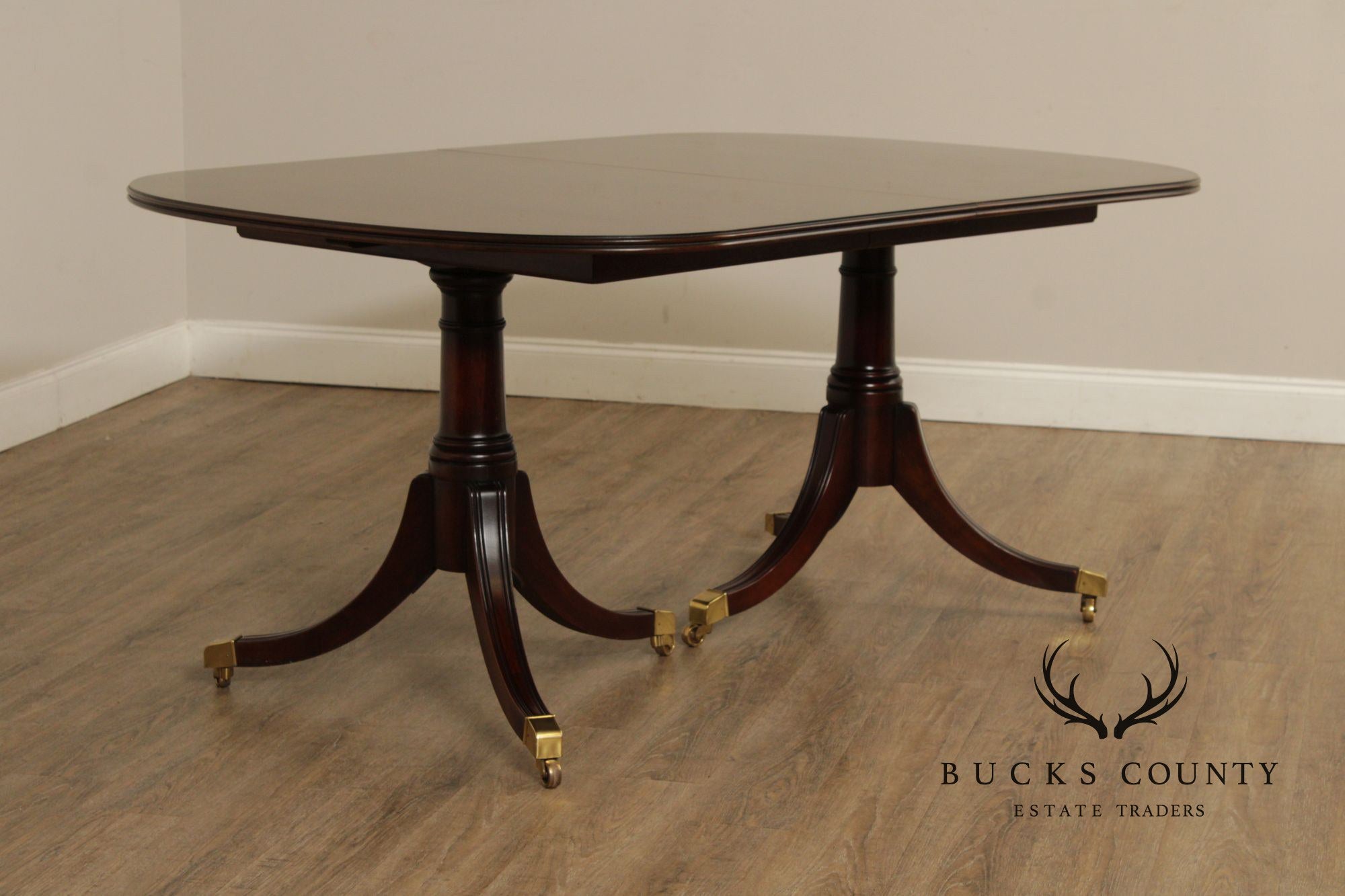 Statton Old Towne Cherry Double Pedestal Expandable Dining Table