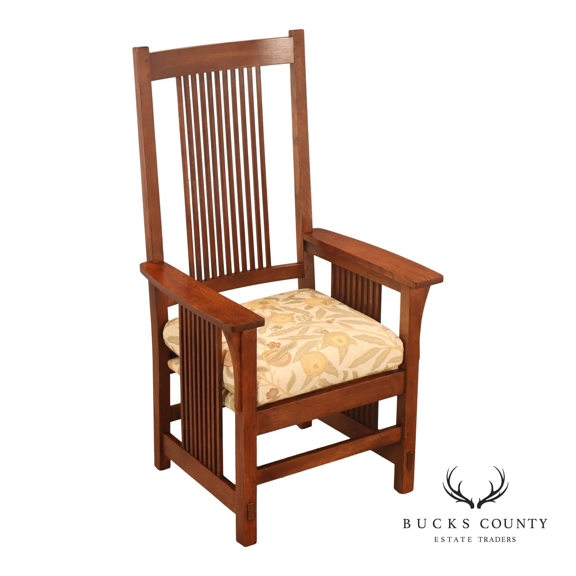 Stickley Mission Collection Oak Spindle Armchair