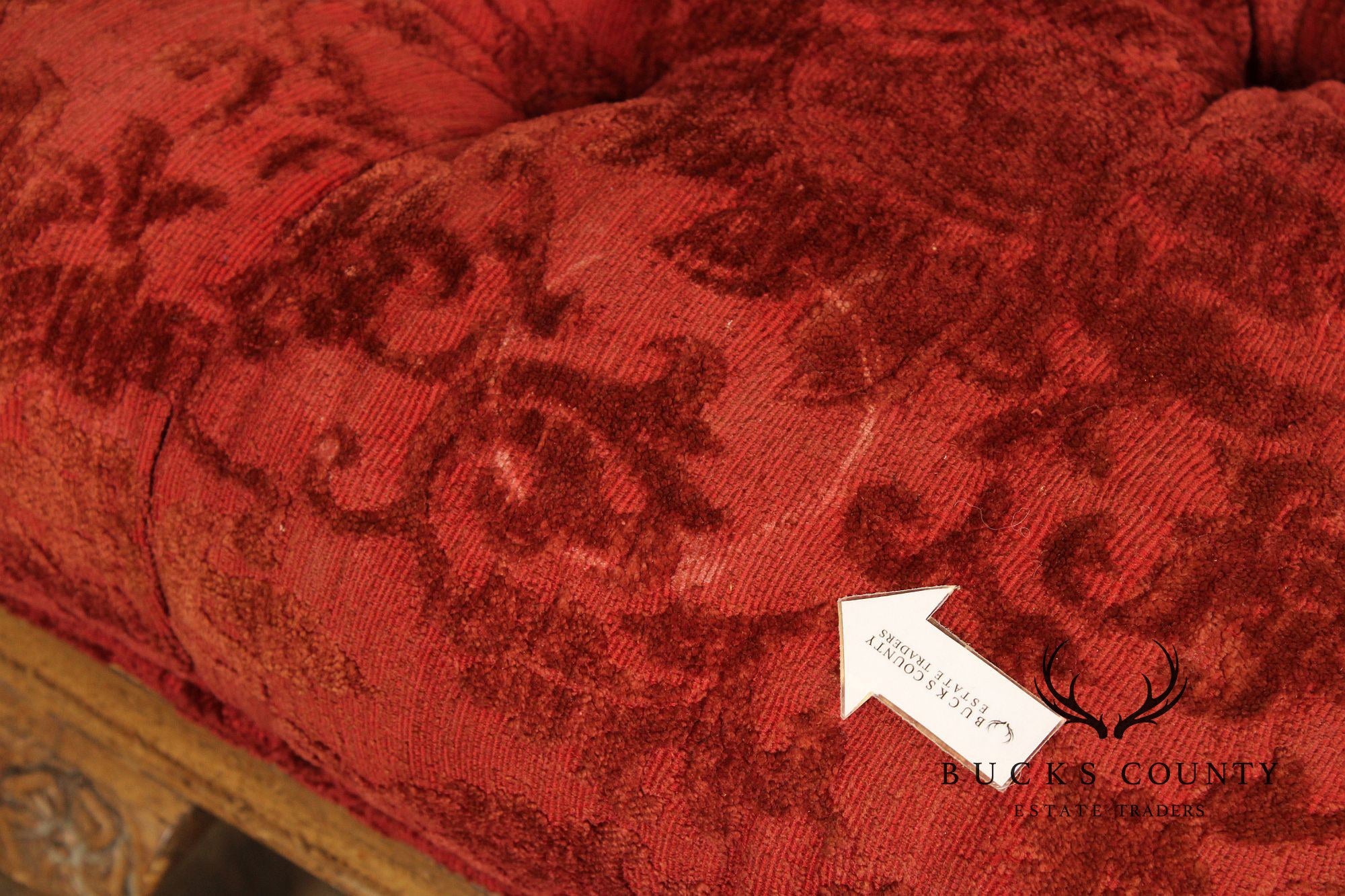 Georgian Style Pair of Wingback Armchairs and Ottoman
