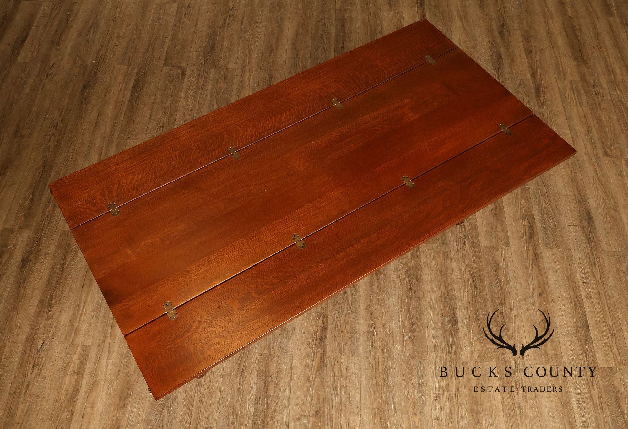 Stickley Furniture Mission Collection Oak Flip Top Harvest Console Or Dining Table