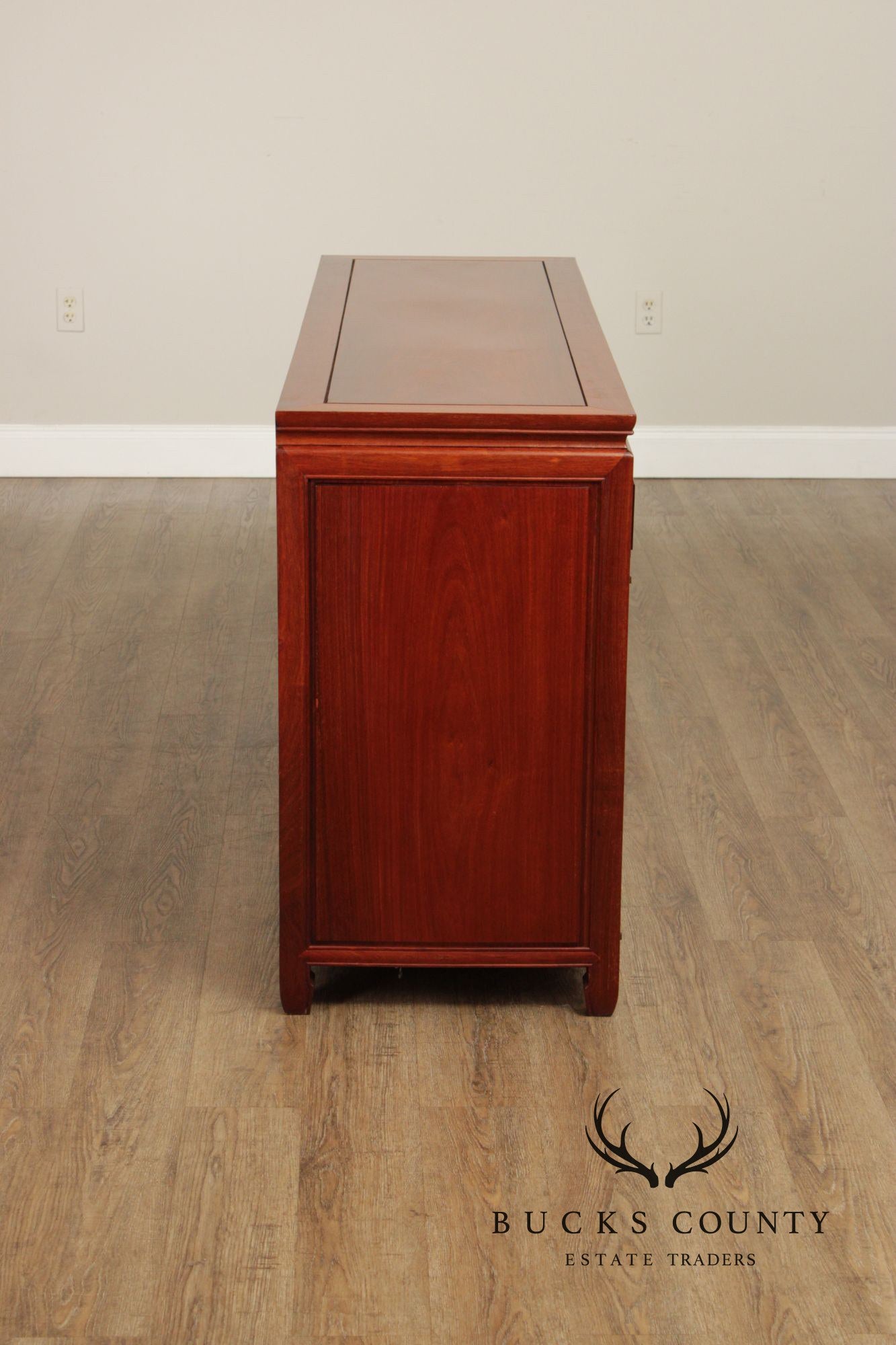 George Zee Chinoiserie Teak Sideboard
