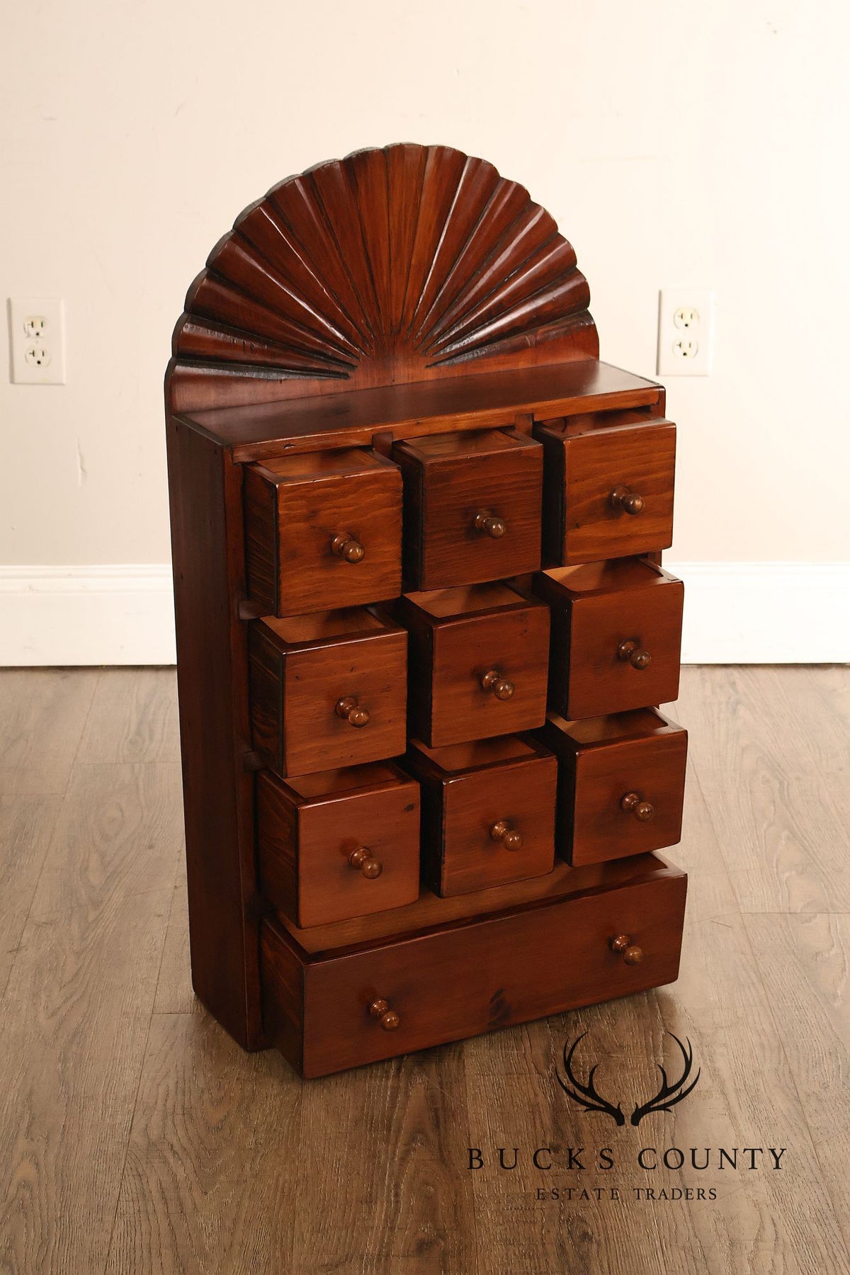 Stephen Von Hohen Bucks County Collection Colonial Style Pine Spice Cabinet