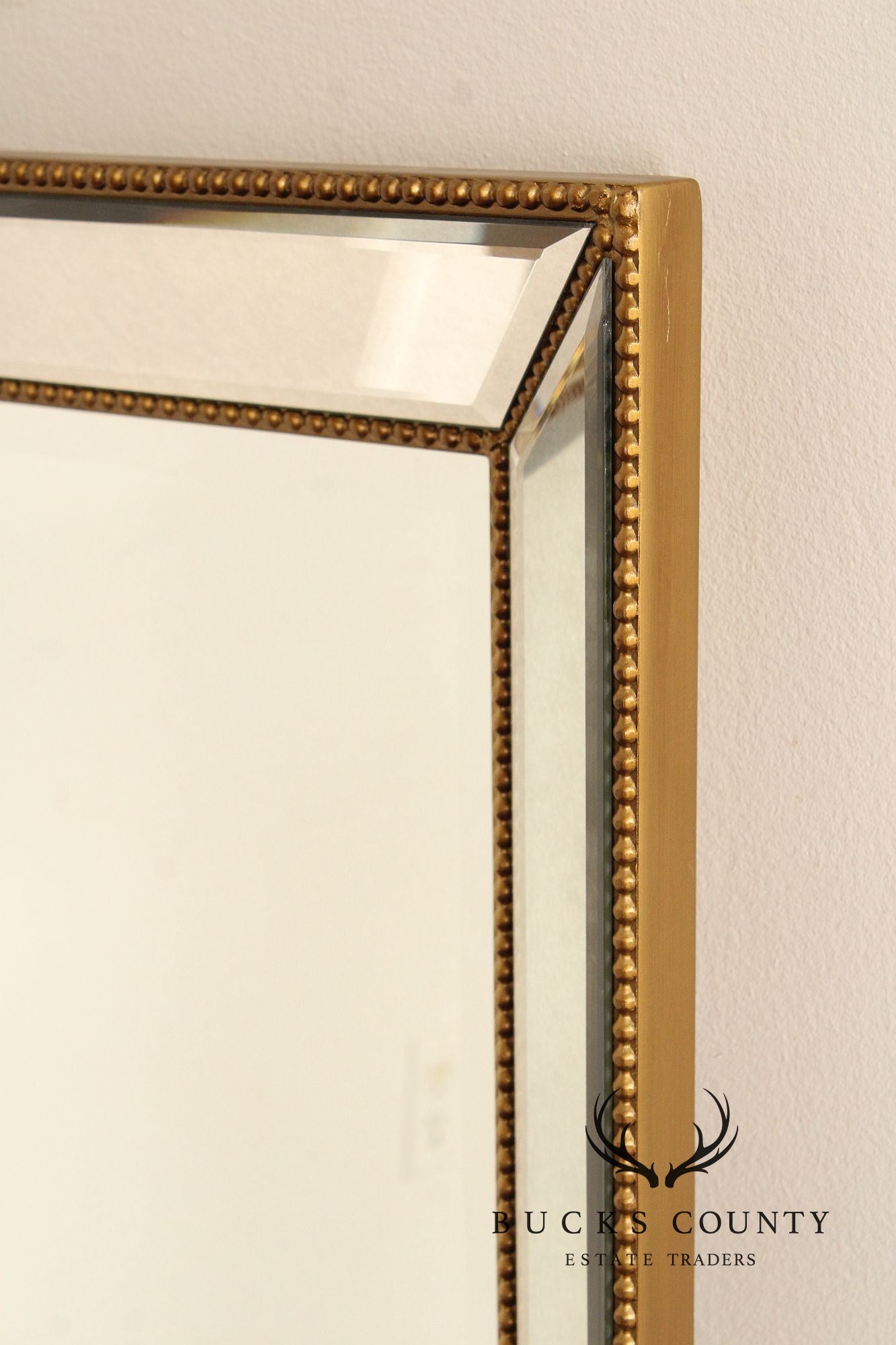 Bassett Mirror Co. Hollywood Regency Style Pair of Beaded Wall Mirrors