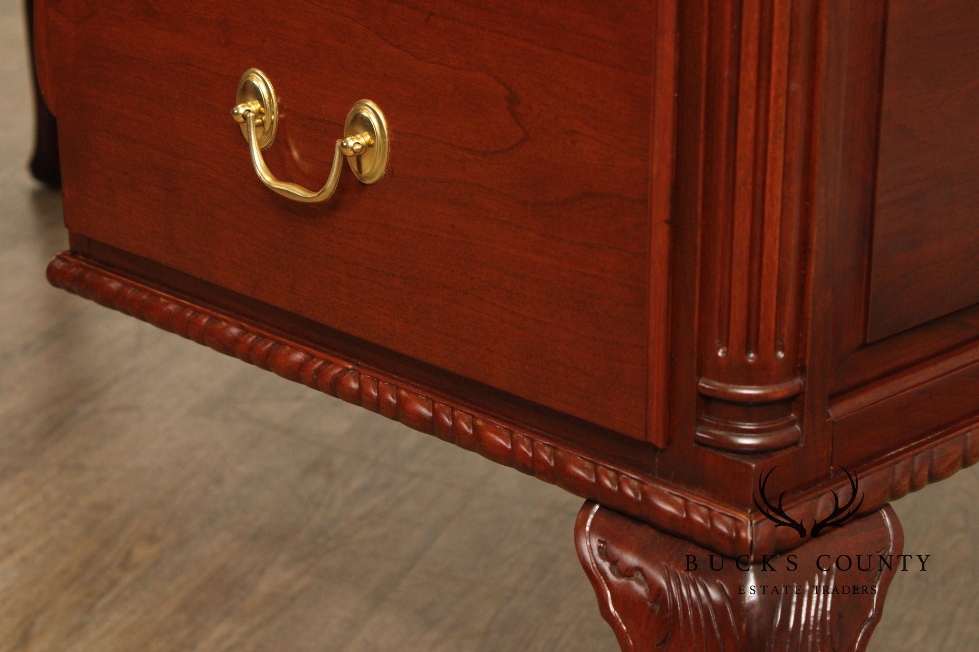 Harden Georgian Style Cherry Leather Top Executive Writing Desk
