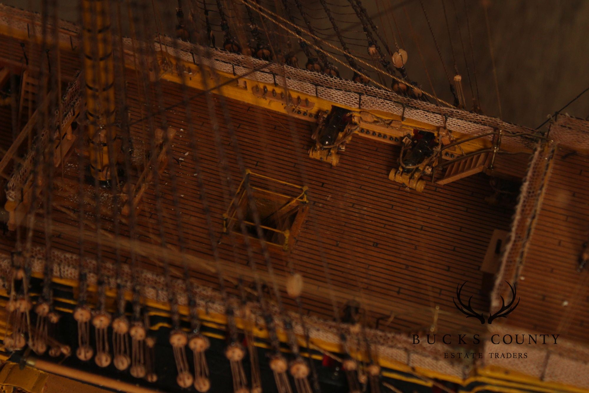 Model Ship 'HMS Victory' In Wooden Display Case