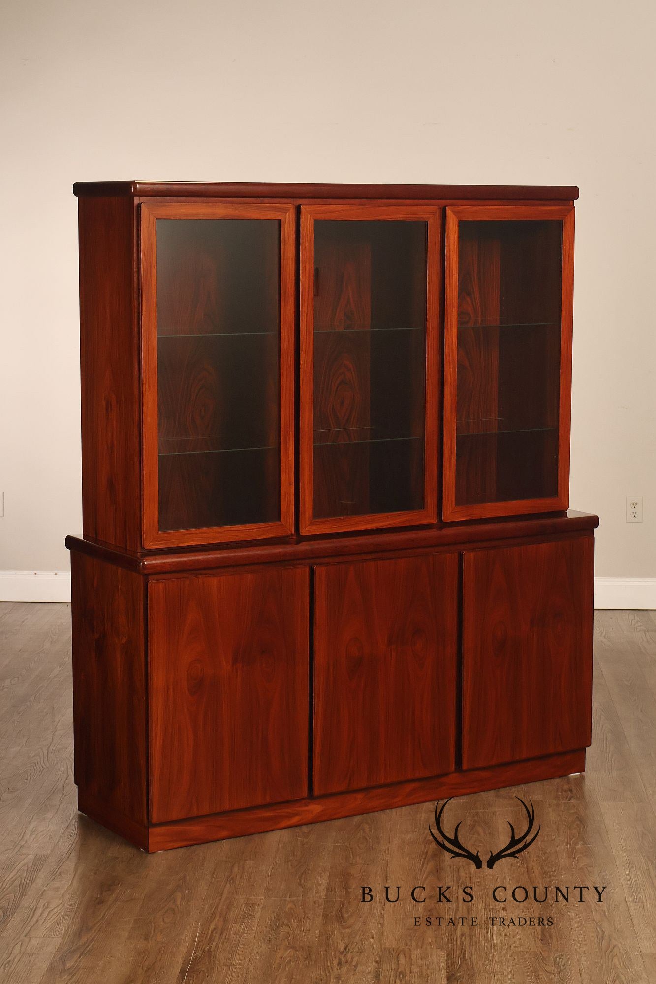 Skovby Danish Modern Rosewood Display China Cabinet