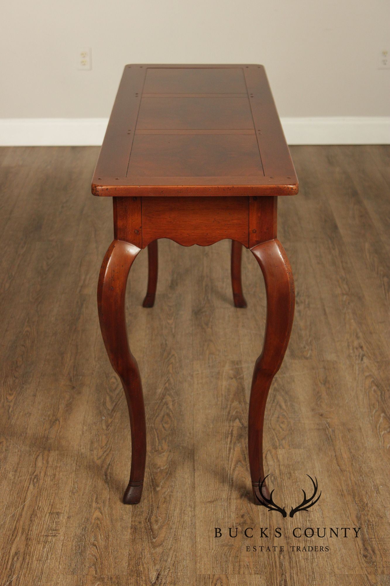 French Country Style Walnut Console Table