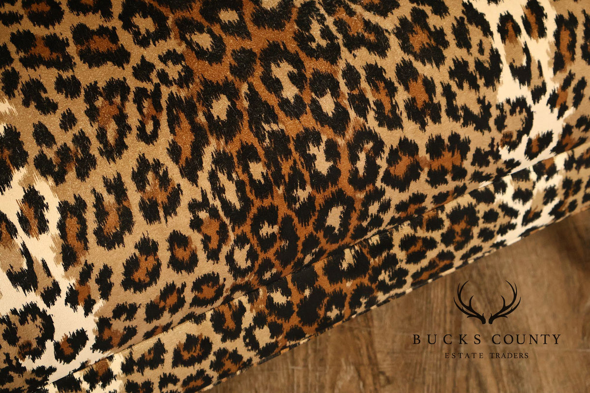 Art Deco Style Leopard Print Armchair