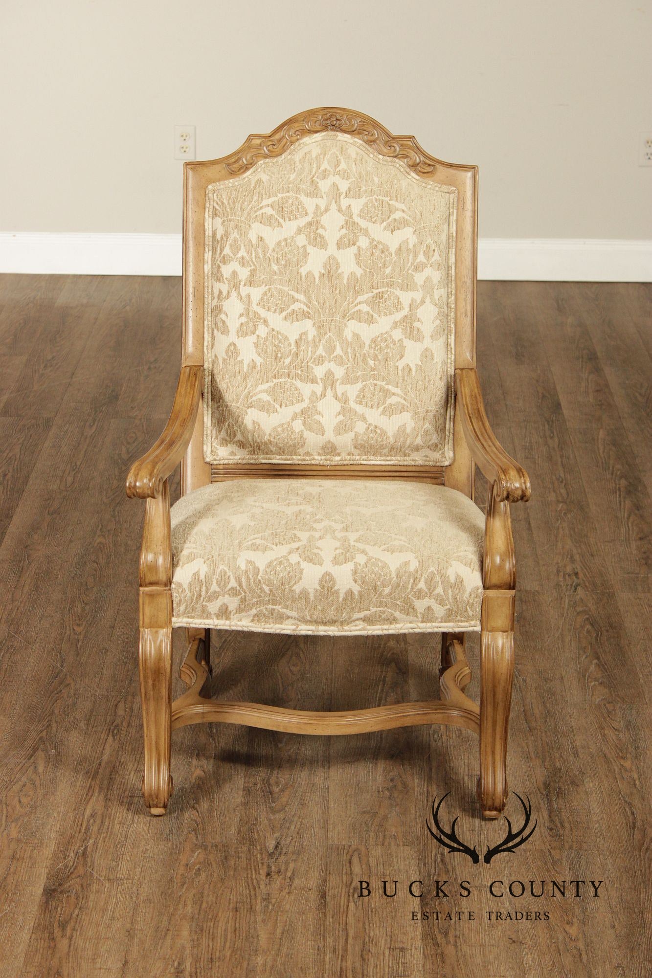 Bernhardt European Provincial Style Set Of 10 Upholstered Dining Chairs