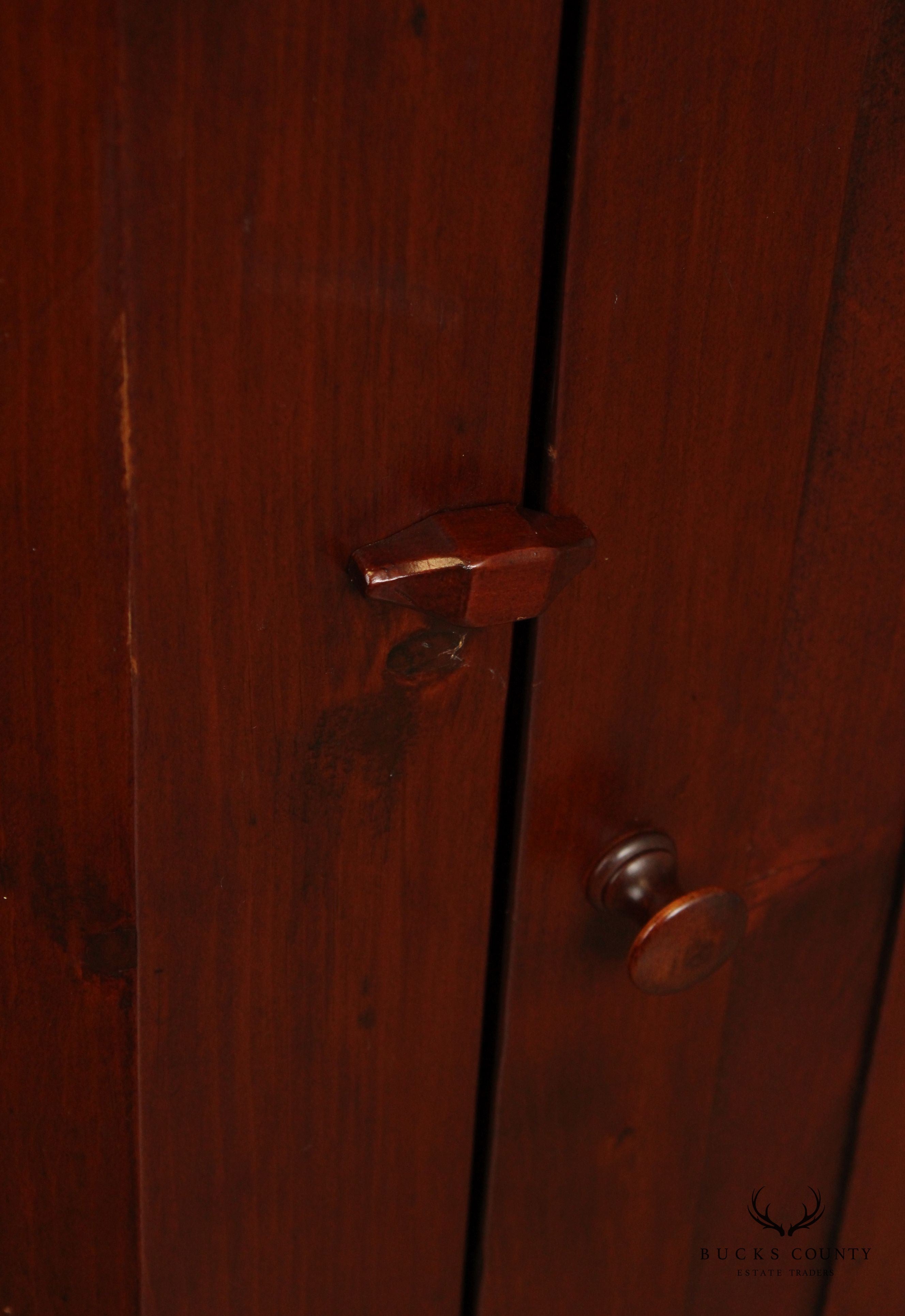 Custom Quality Early American Style Pine Corner Cabinet