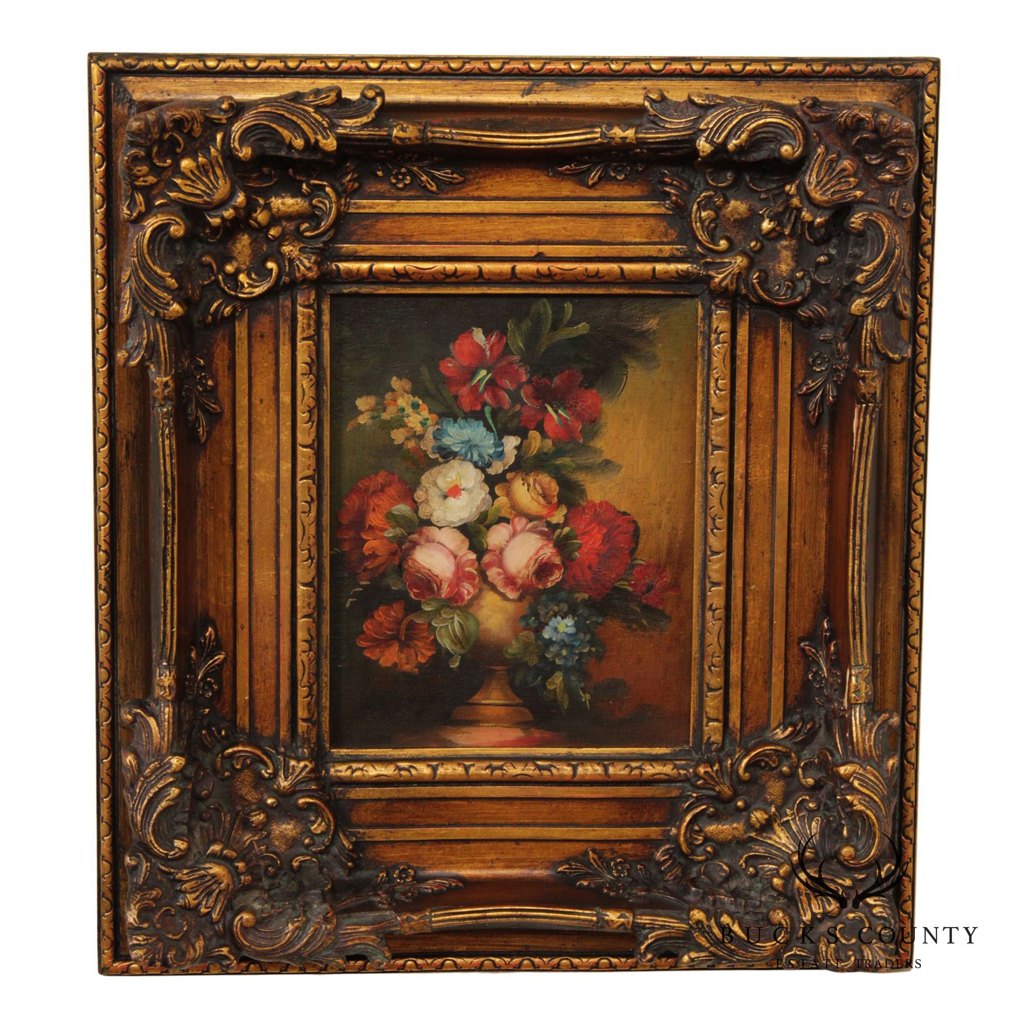 Artist Signed Belgian Floral Still-Life Painting
