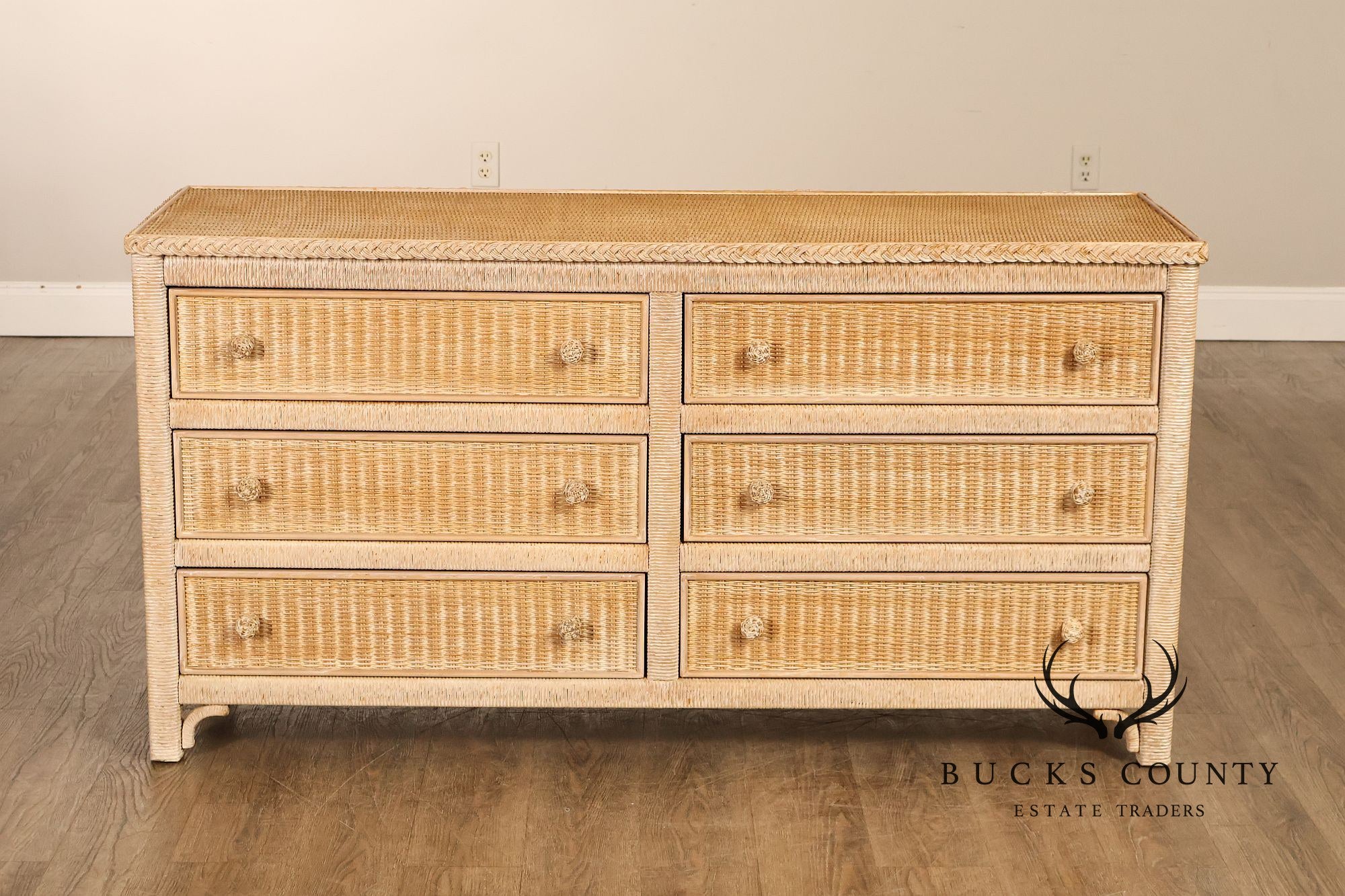 Lexington Henry Link Wicker Double Dresser