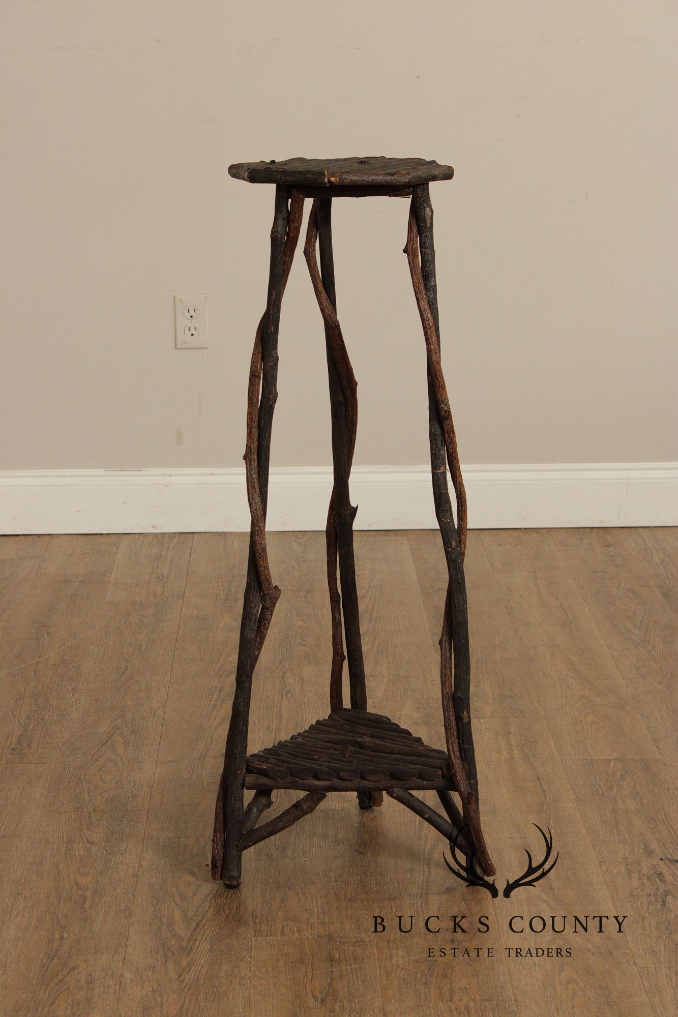 Adirondack Style Twig Plant Stand