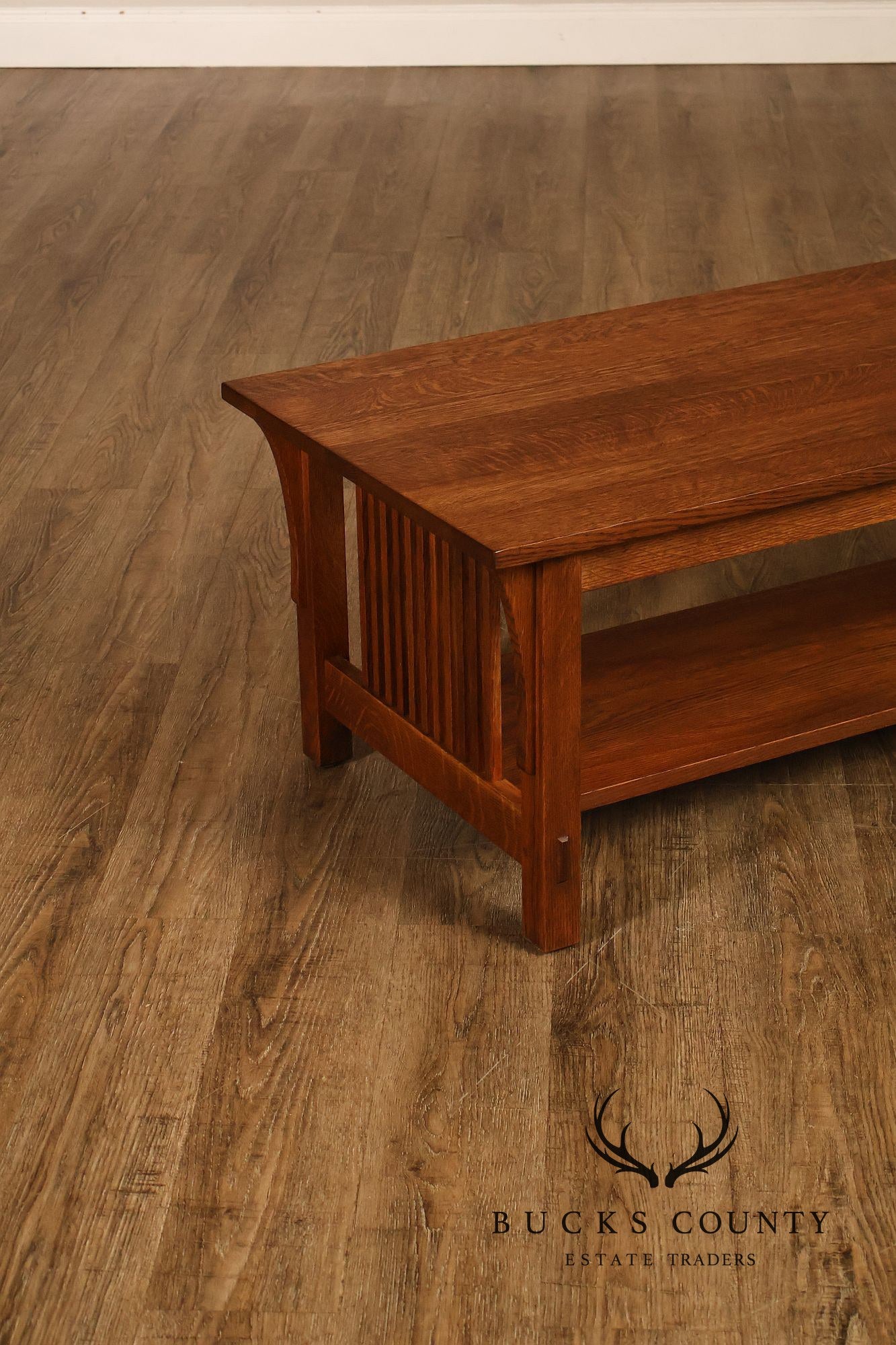 Stickley Mission Collection Oak Spindle Coffee Table