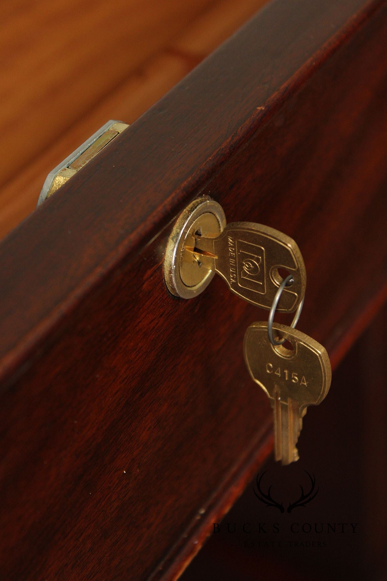 Henkel Moore Henkel Harris Mahogany Leather Top Executive Desk