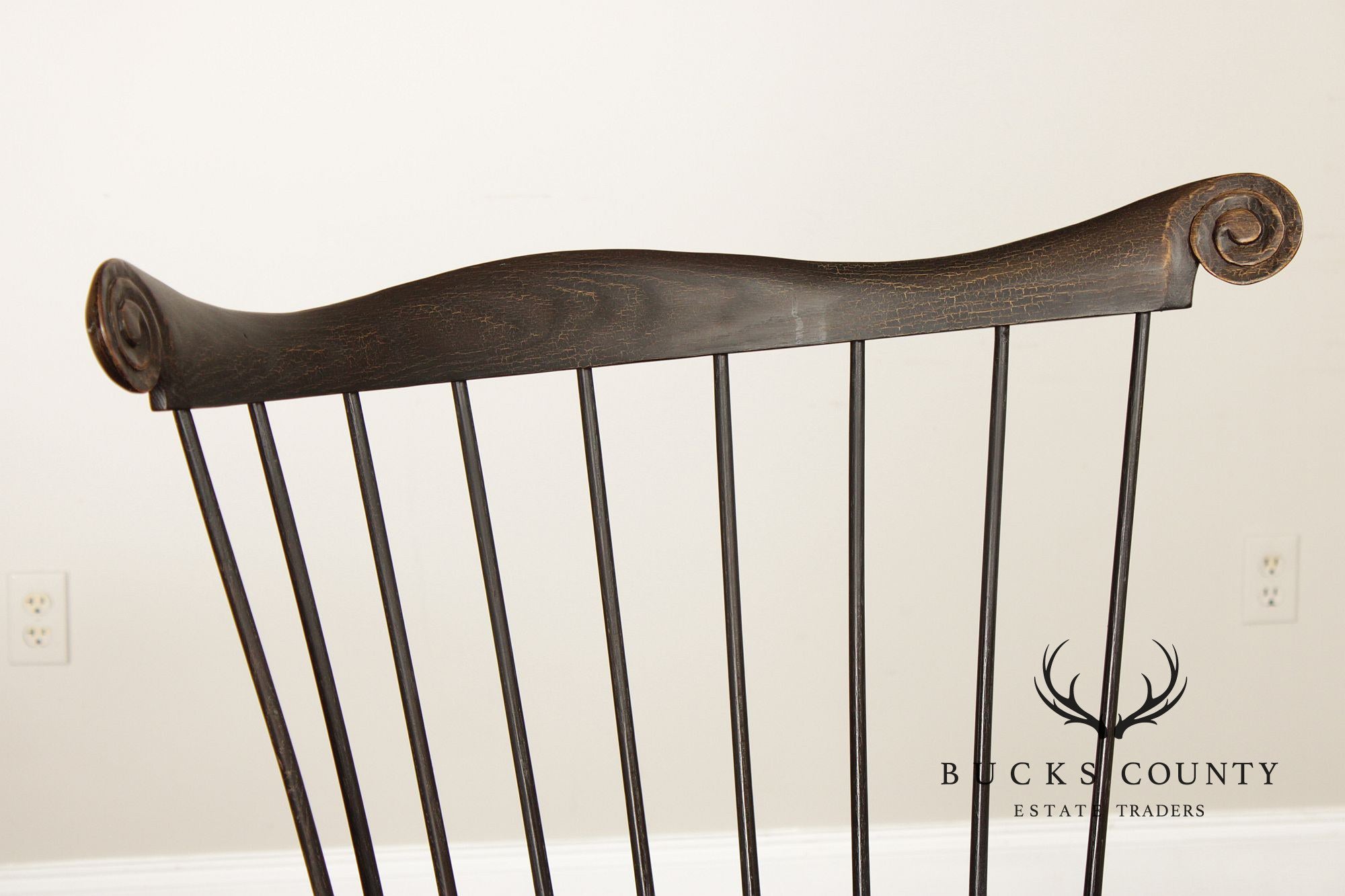 Ashlen Pair of Crackle Painted Windsor Armchairs