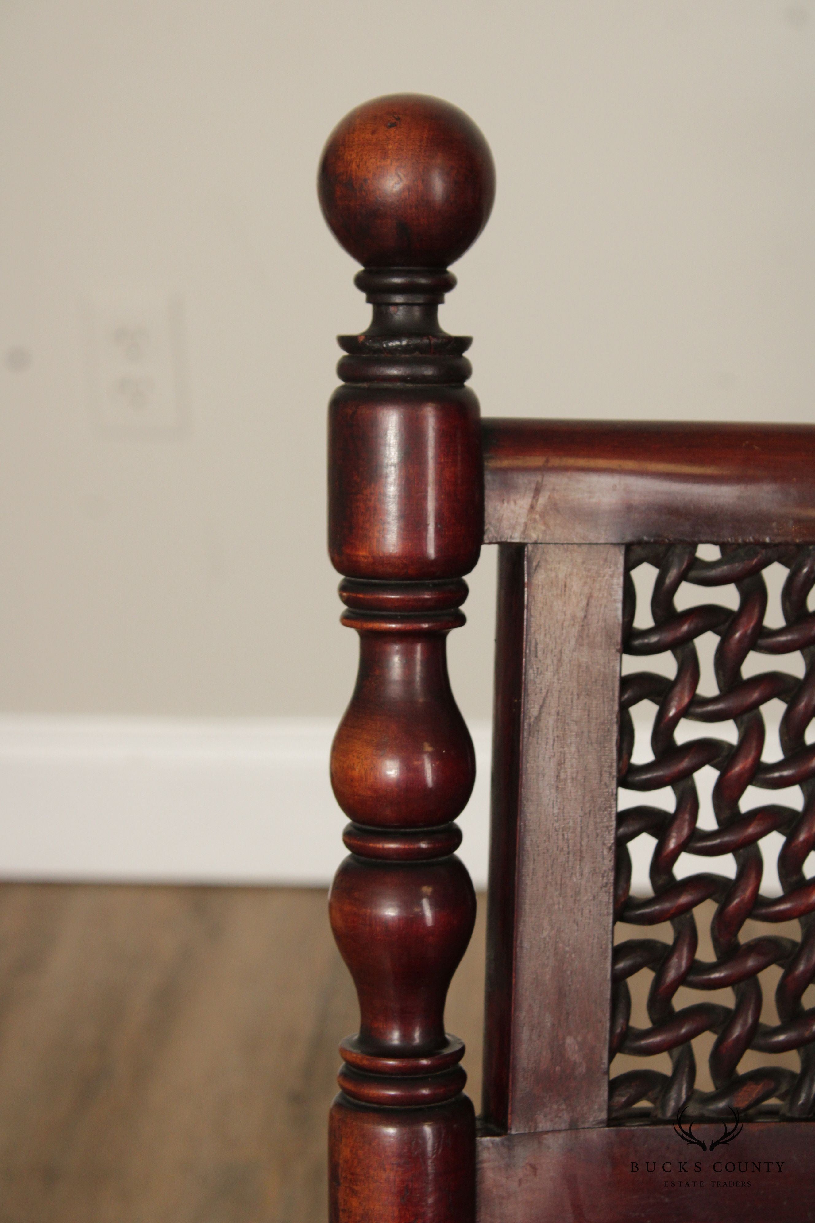 Merklen Brothers Renaissance Revival Mahogany Rocking Chair