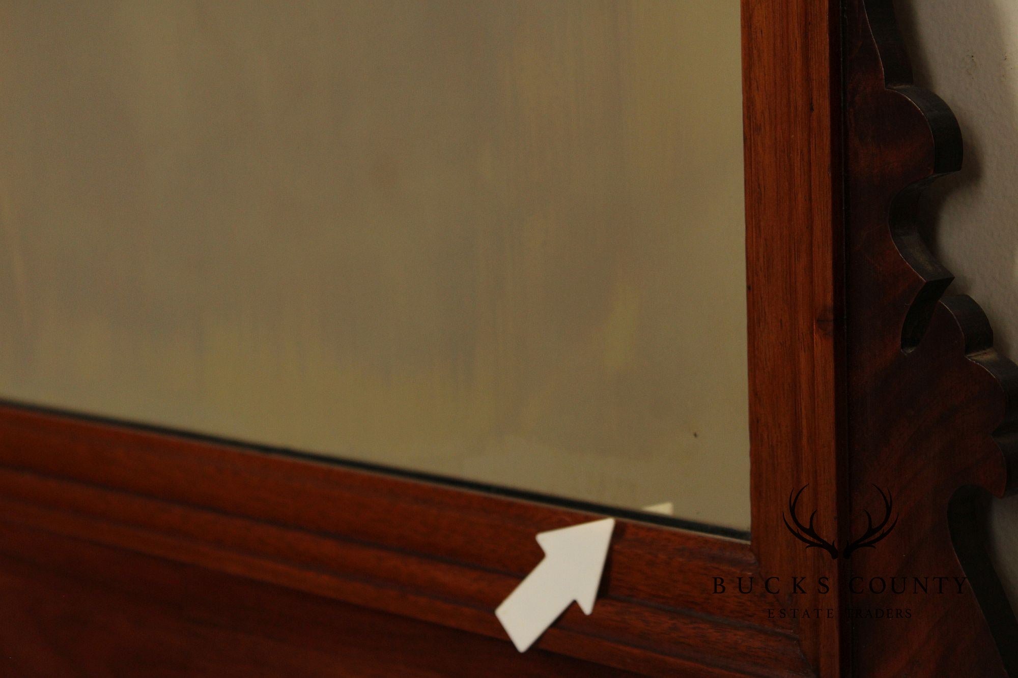 Chippendale Style Custom Quality Mahogany Wall Mirror