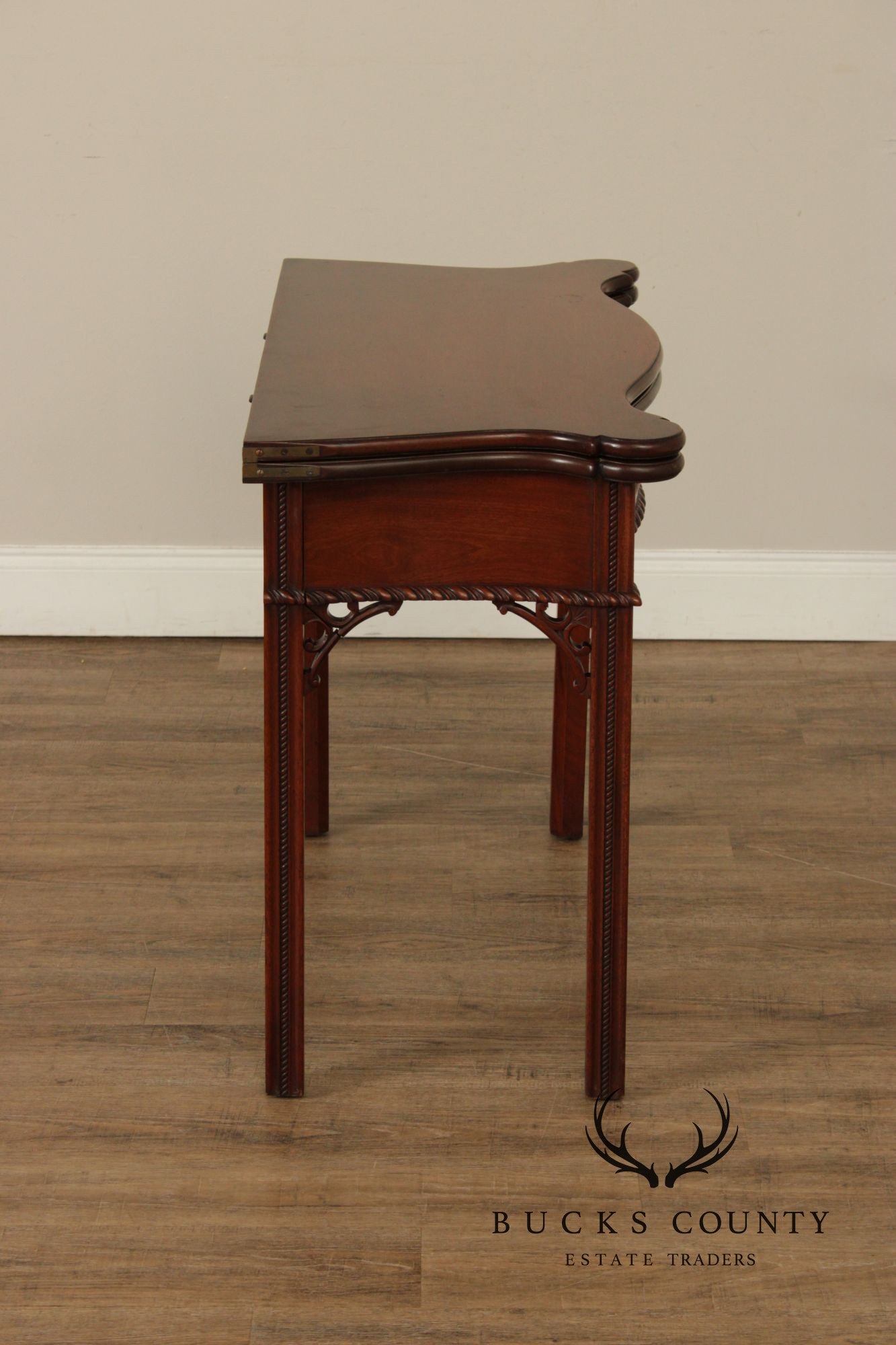 1940's Chippendale Style Mahogany Flip Top Card Table
