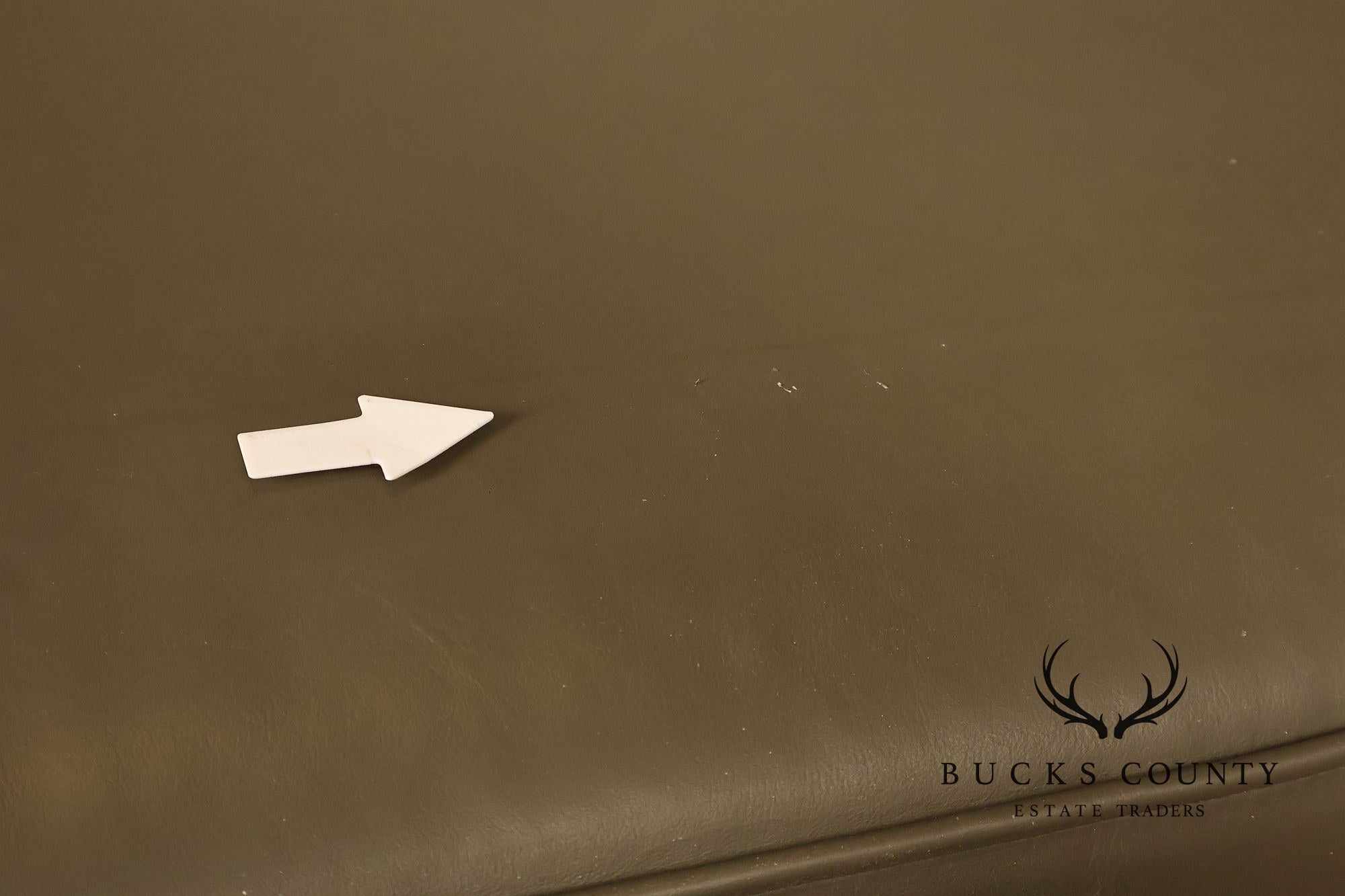 Ethan Allen Traditional Leather Ottoman