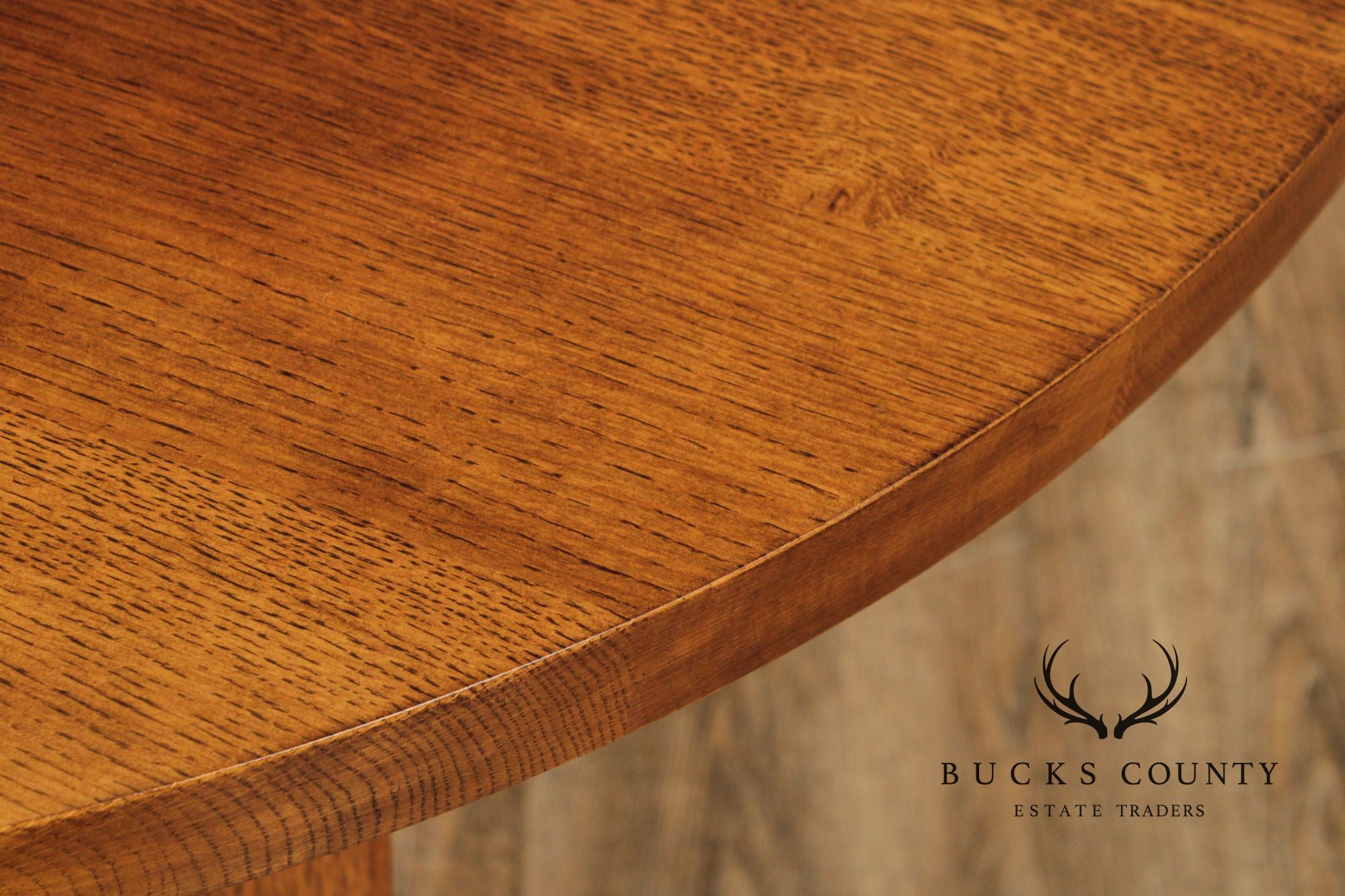 Stickley Mission Collection Round Oak Commemorative Library Table