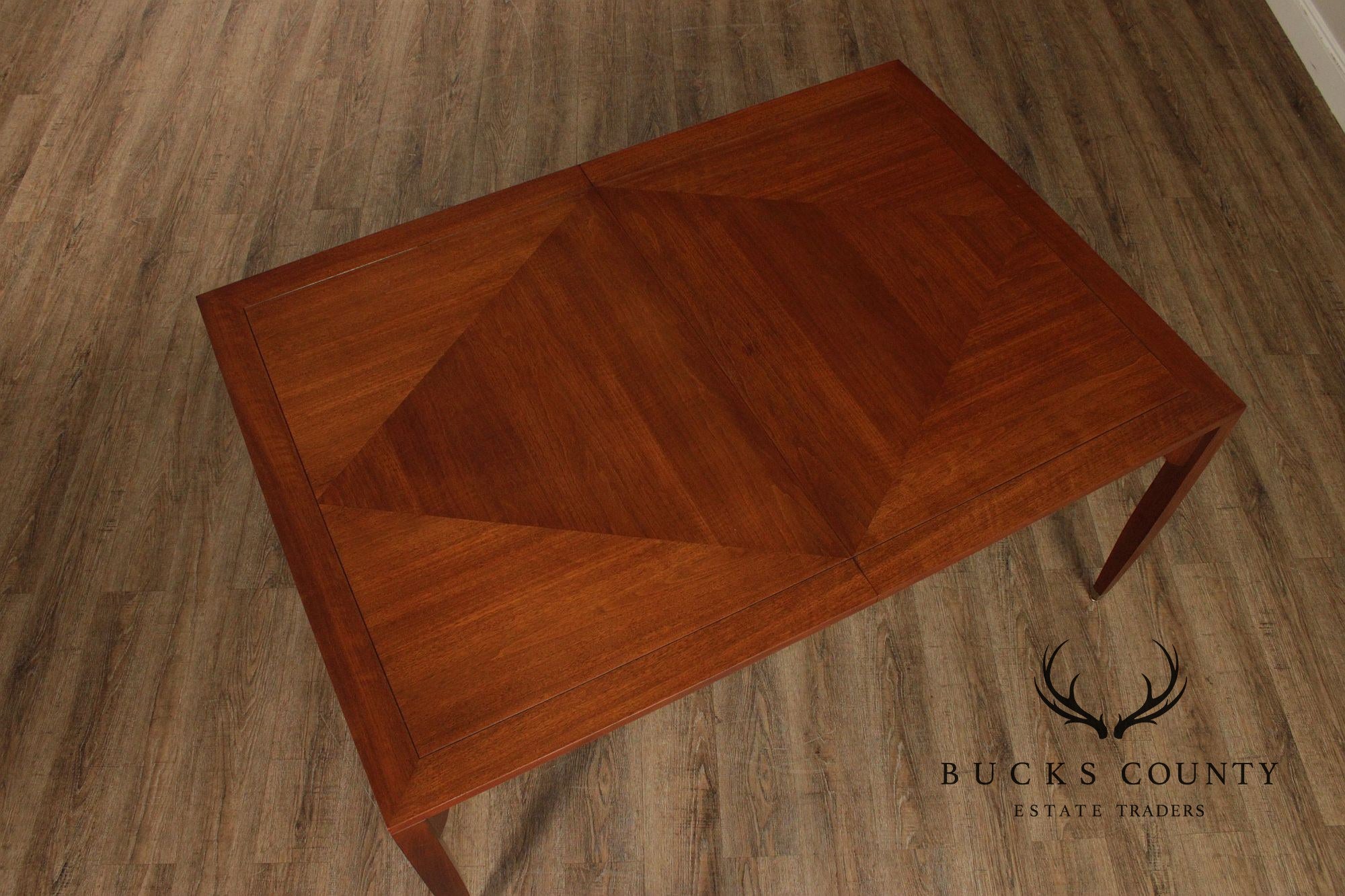 Baker Furniture Mid-Century Modern Style Walnut Extension Dining Table