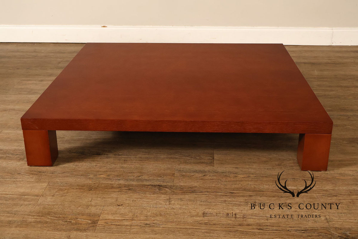 Modern Low Profile Square Coffee Table
