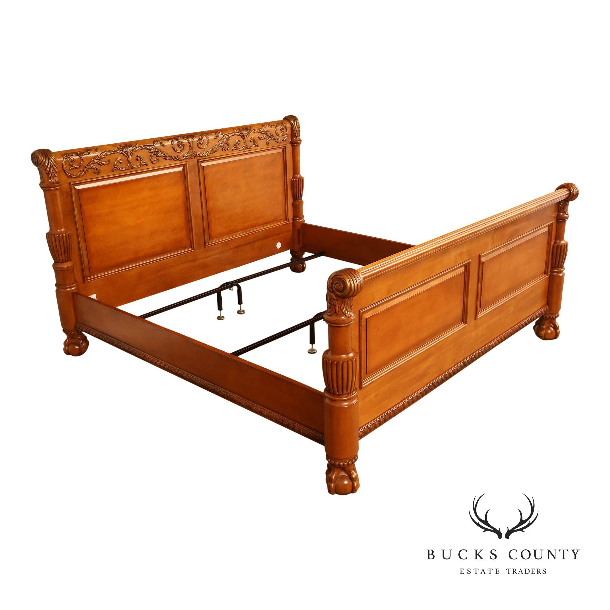 Century Furniture Continental Style King Size Sleigh Bed