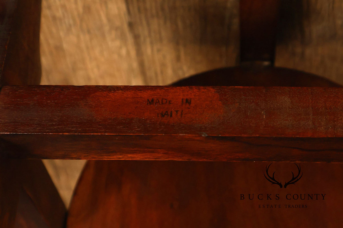 Mahogany Three Tier Collapsible Dumbwaiter Stand