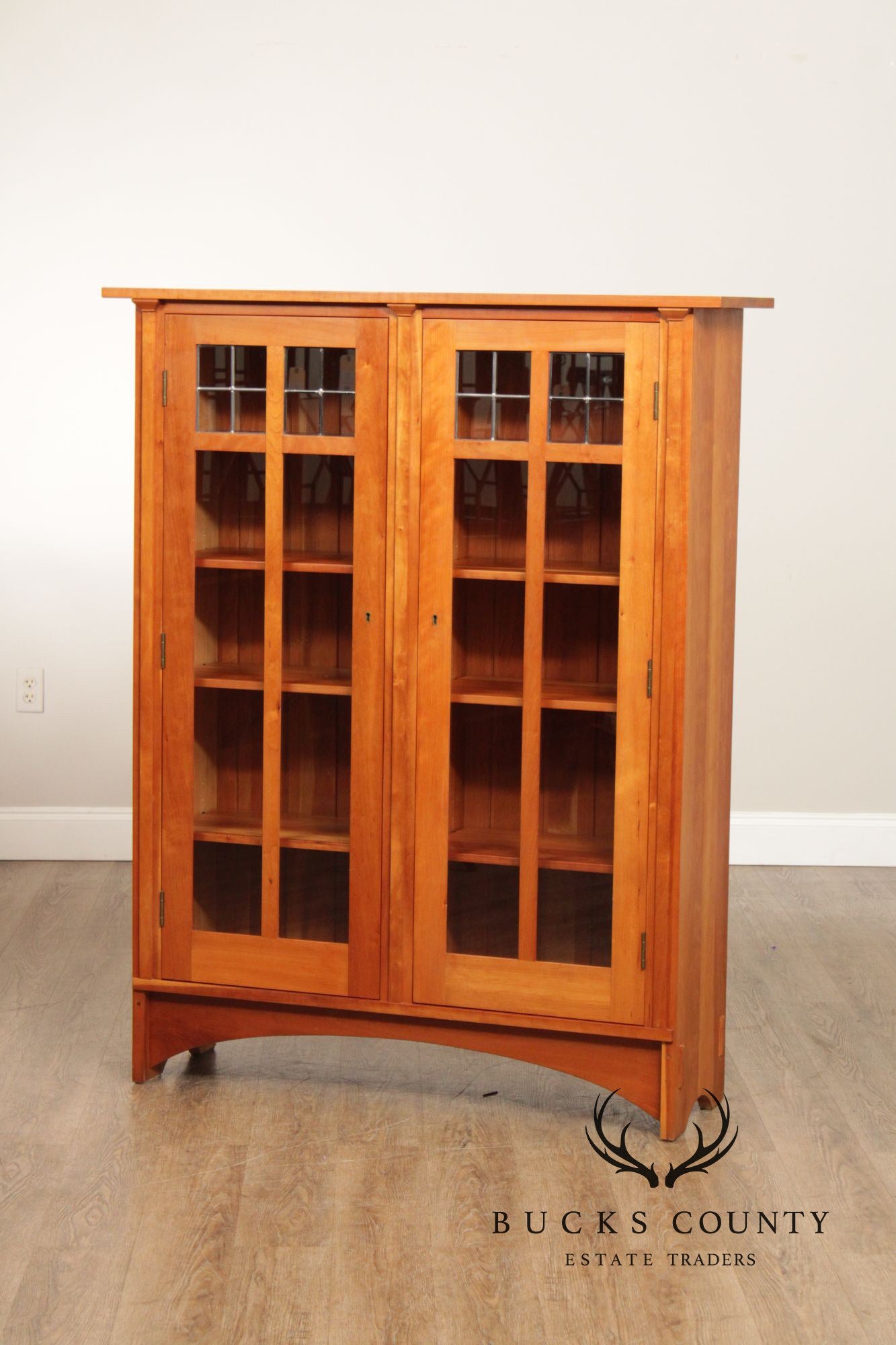Stickley Mission Collection Cherry Double-Door Bookcase