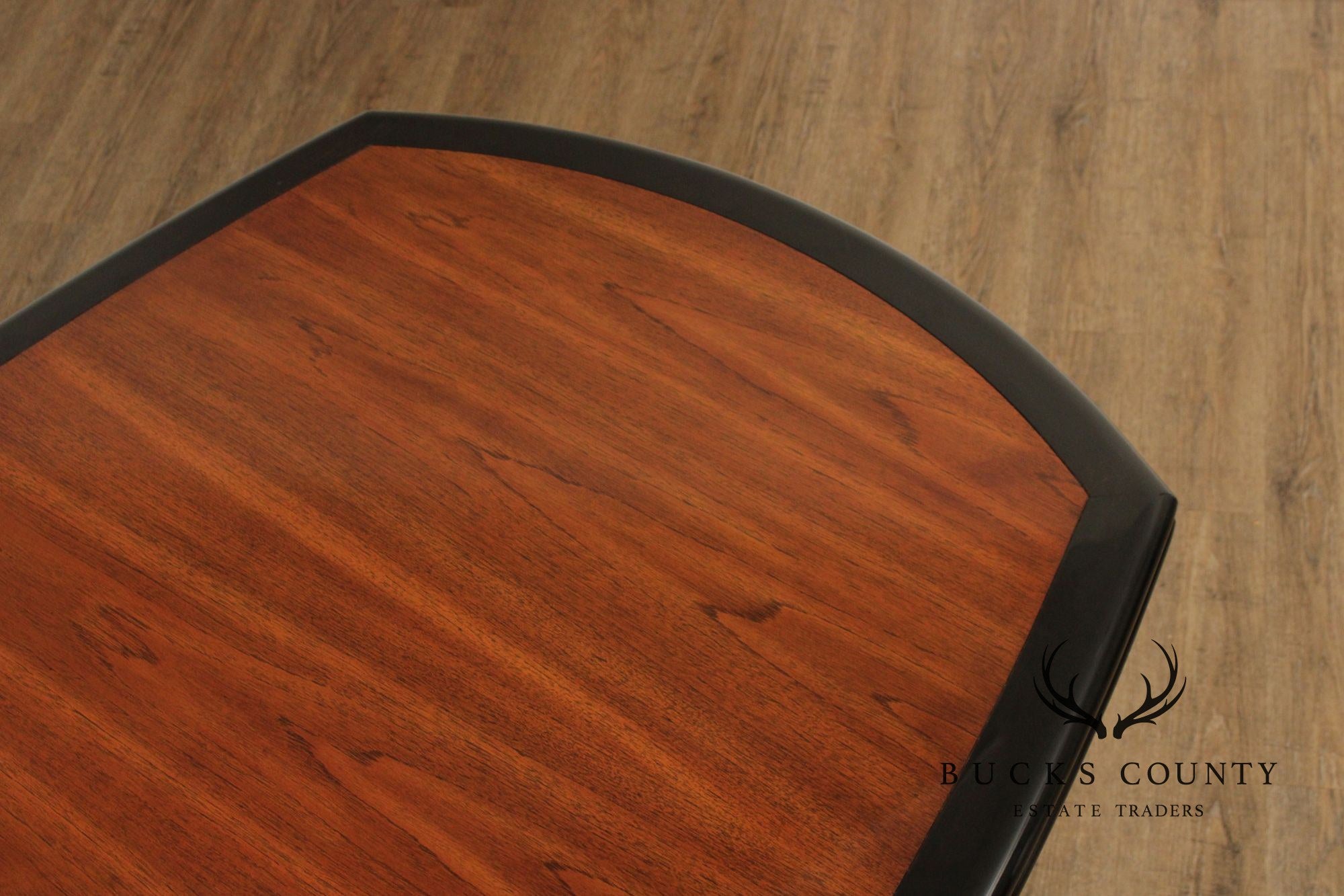 Century Furniture Expandable Modern Two Toned Ebonized Dining Table