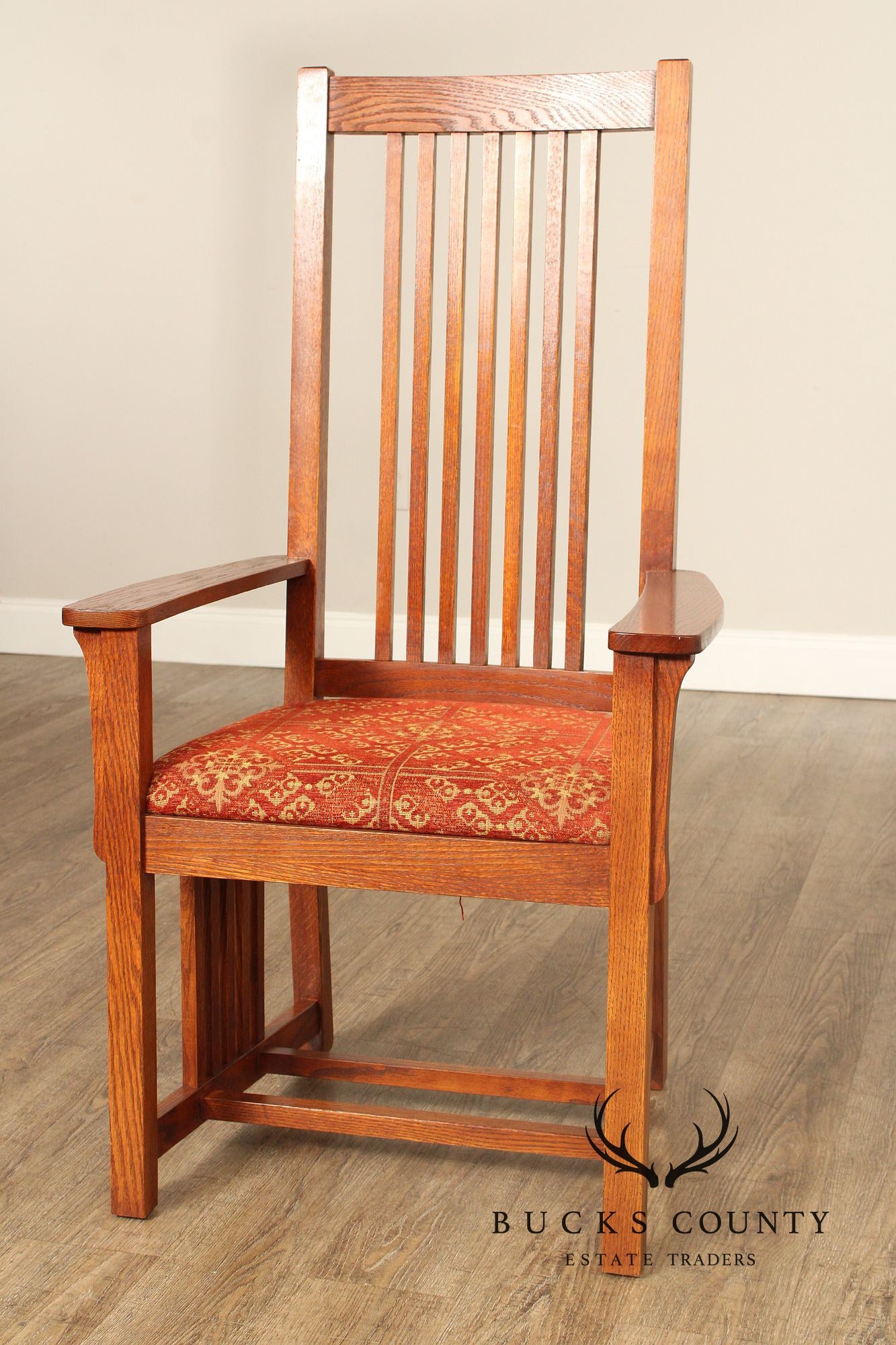 The Michaels Company Mission Style Set Of Six Oak Spindle Dining Chairs