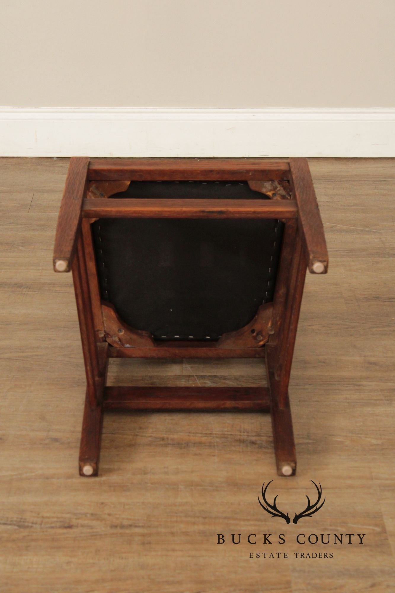 Gustav Stickey Antique Mission Oak H-Back Side Chair