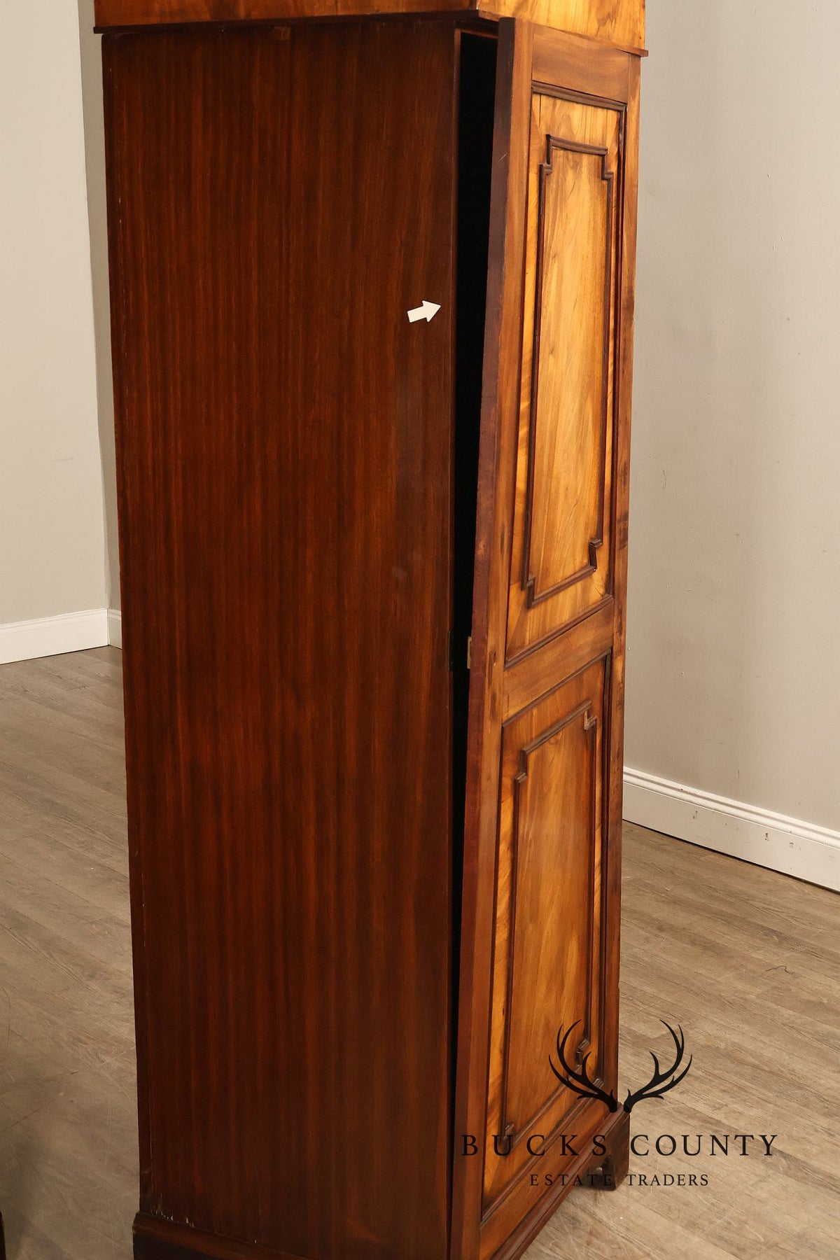Antique Georgian Style Pair Of Single Door Wardrobe Armoires