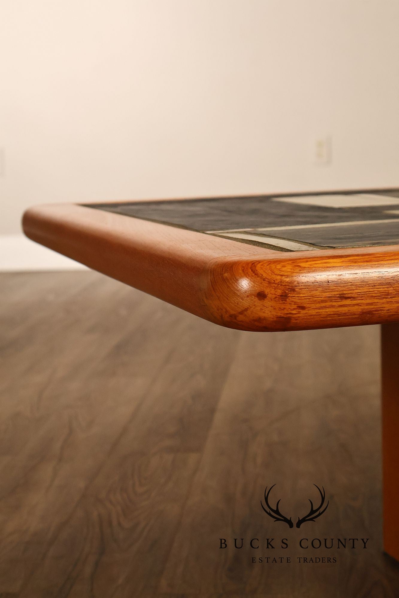 Sallingboe Jelling Danish Modern Teak And Slate Top Coffee Table