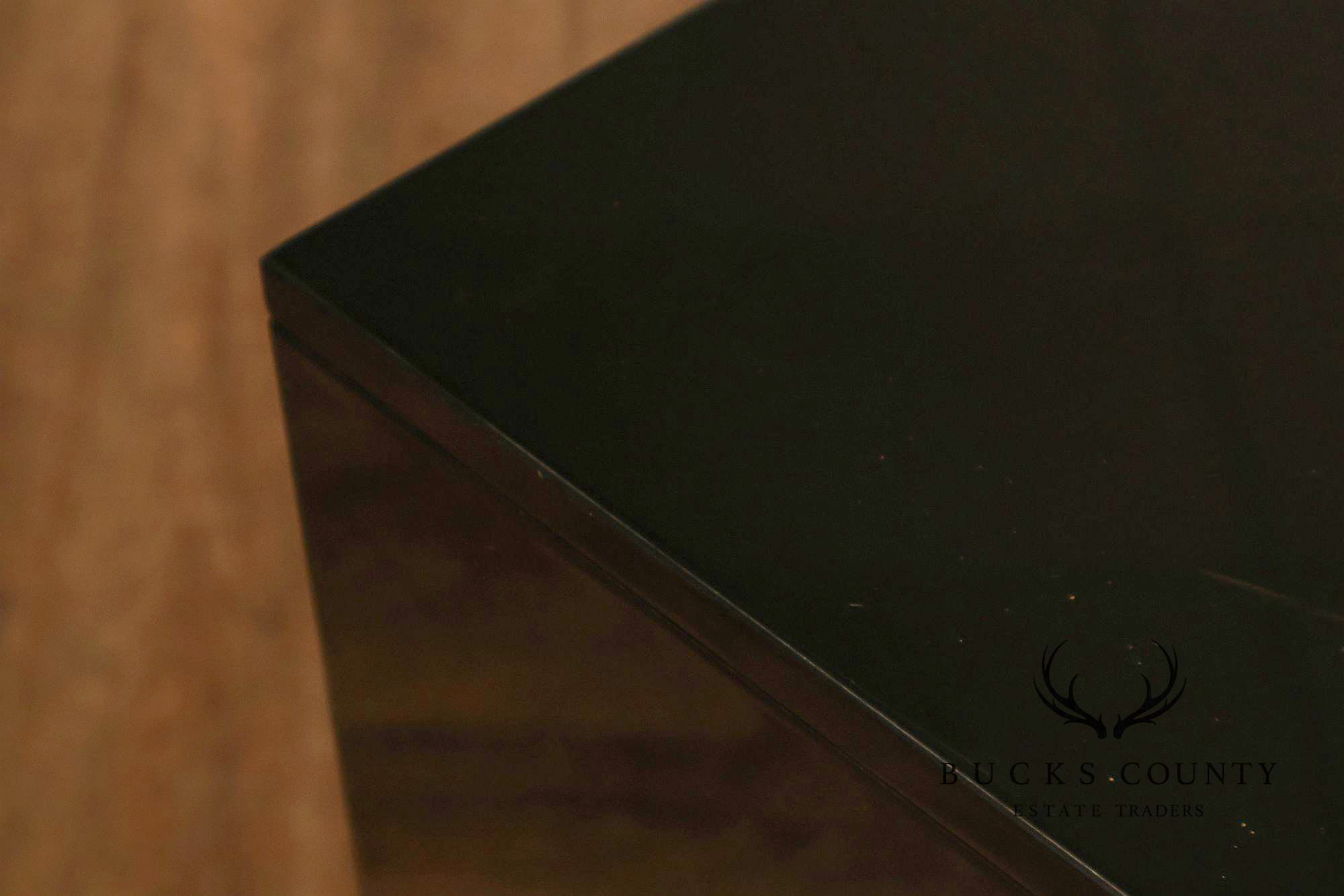 Mid Century Modern Black Top Credenza