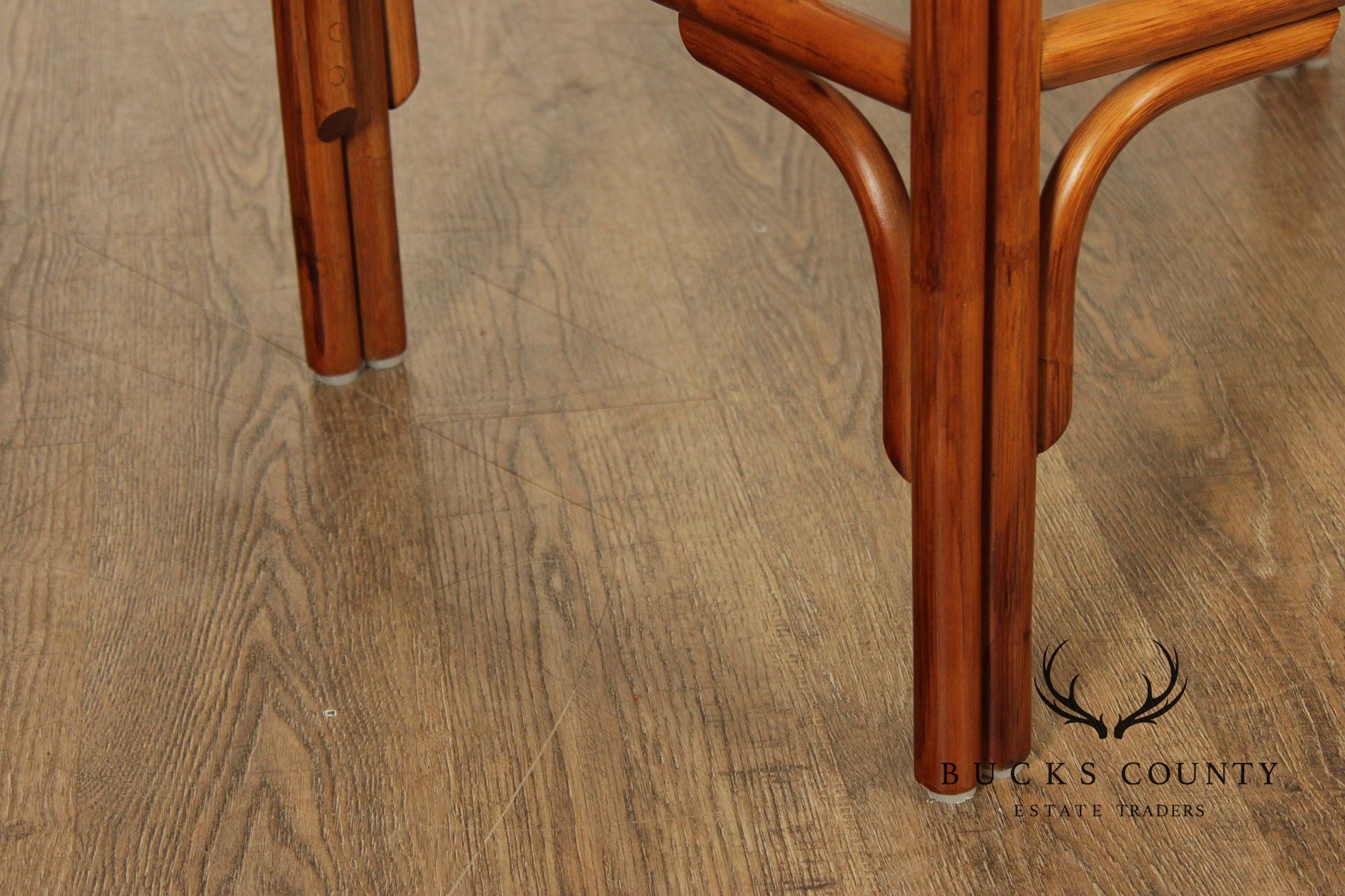 South Sea Rattan 'New Kauai' Glass Top Side Table