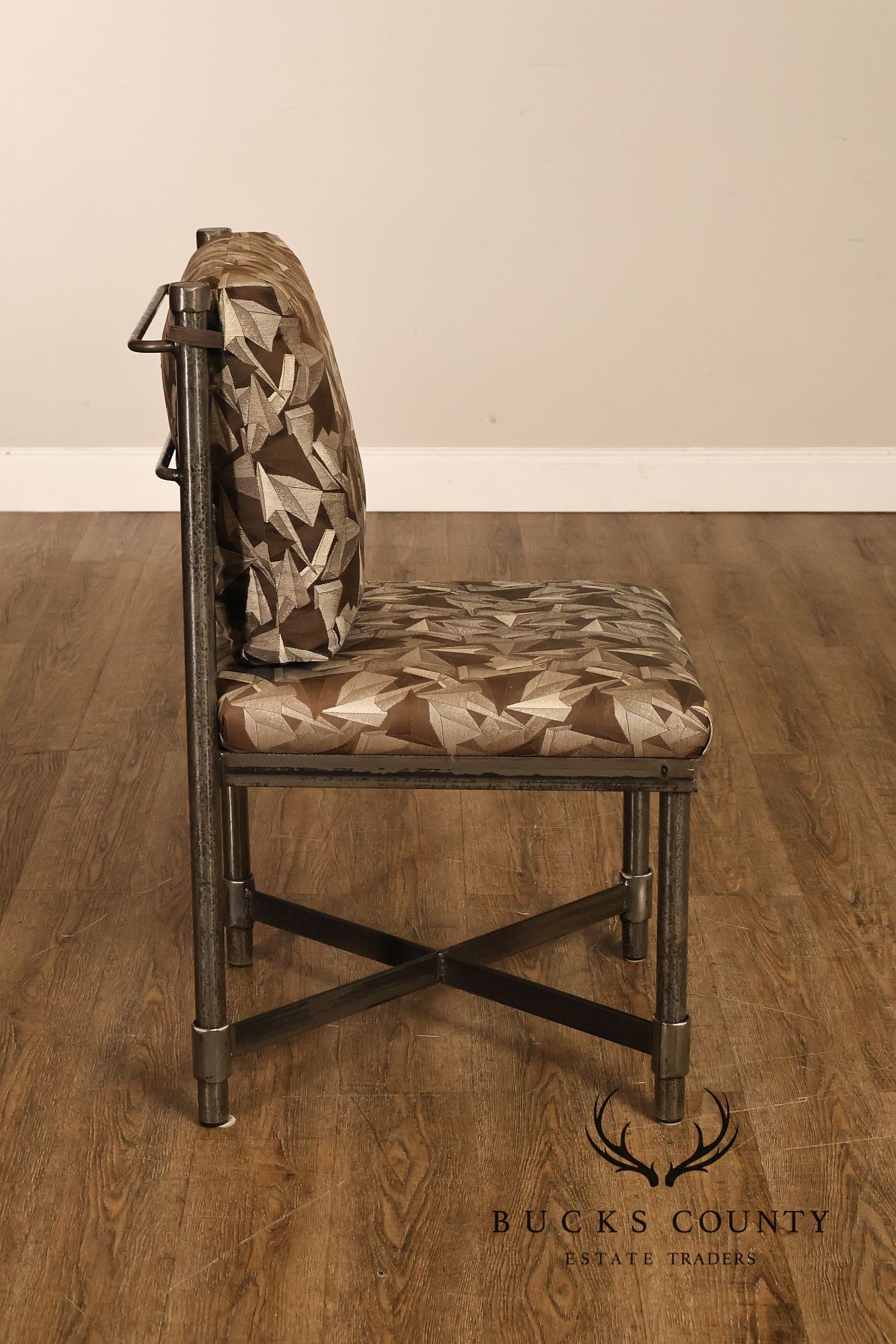 Swaim Industrial Set of Four Iron Dining Chairs