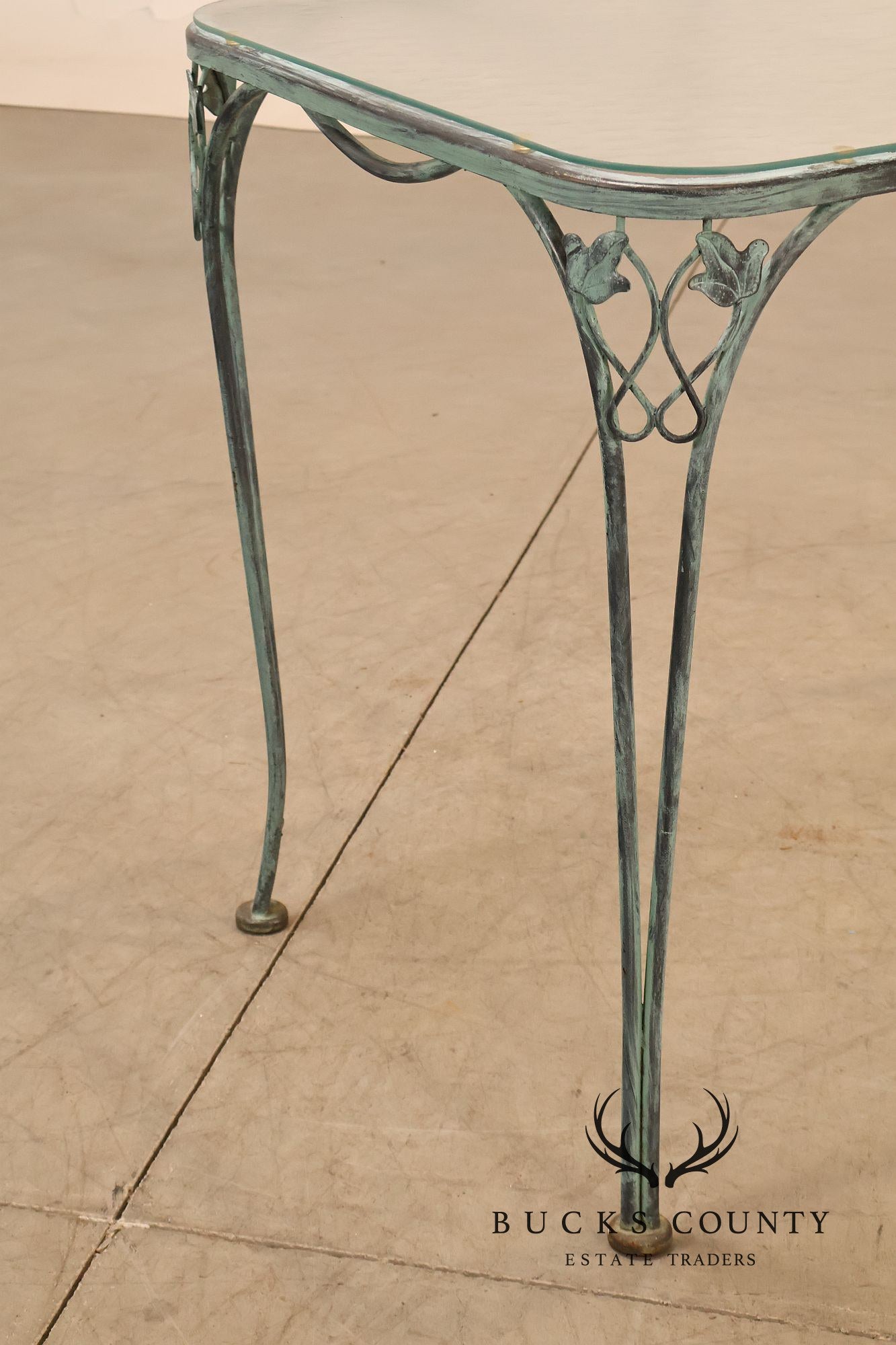 Vintage Ornamental Wrought Iron Three-Piece Patio Bistro Set