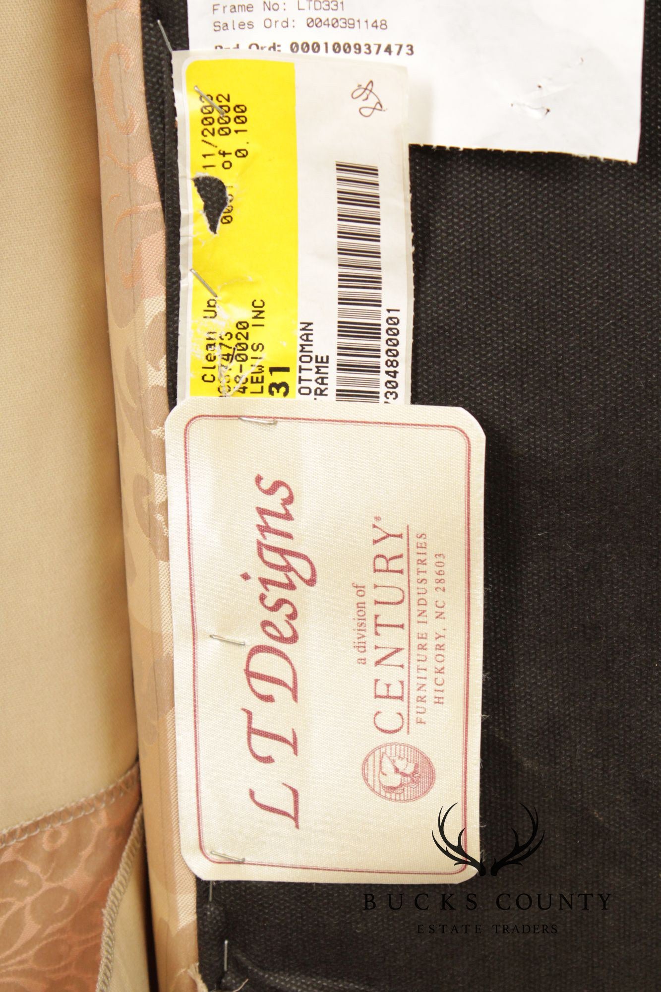 Century Furniture Pair of Fringed Ottomans