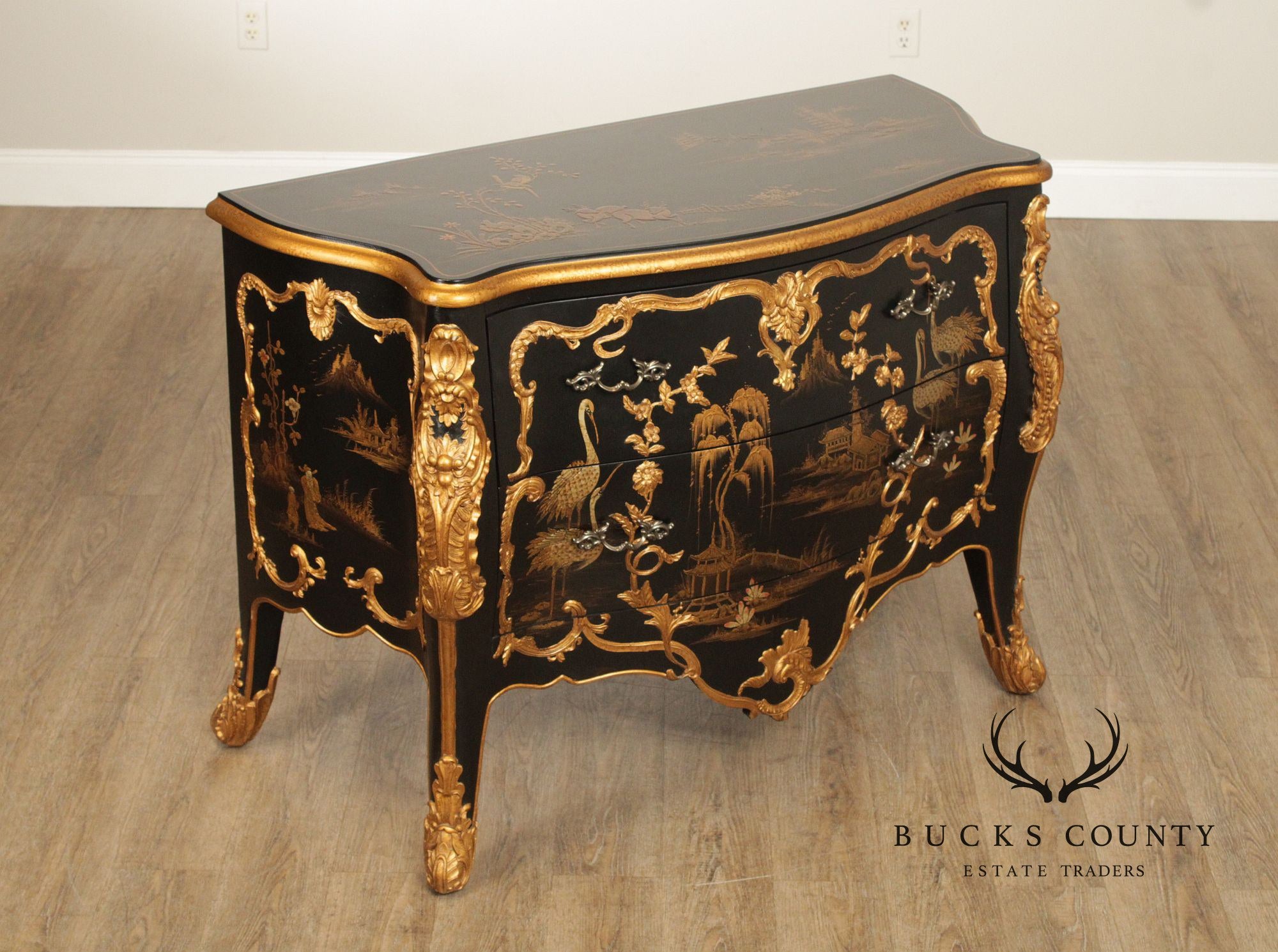 French Louis XV Style Ormolu Mounted Chinoiserie Commode