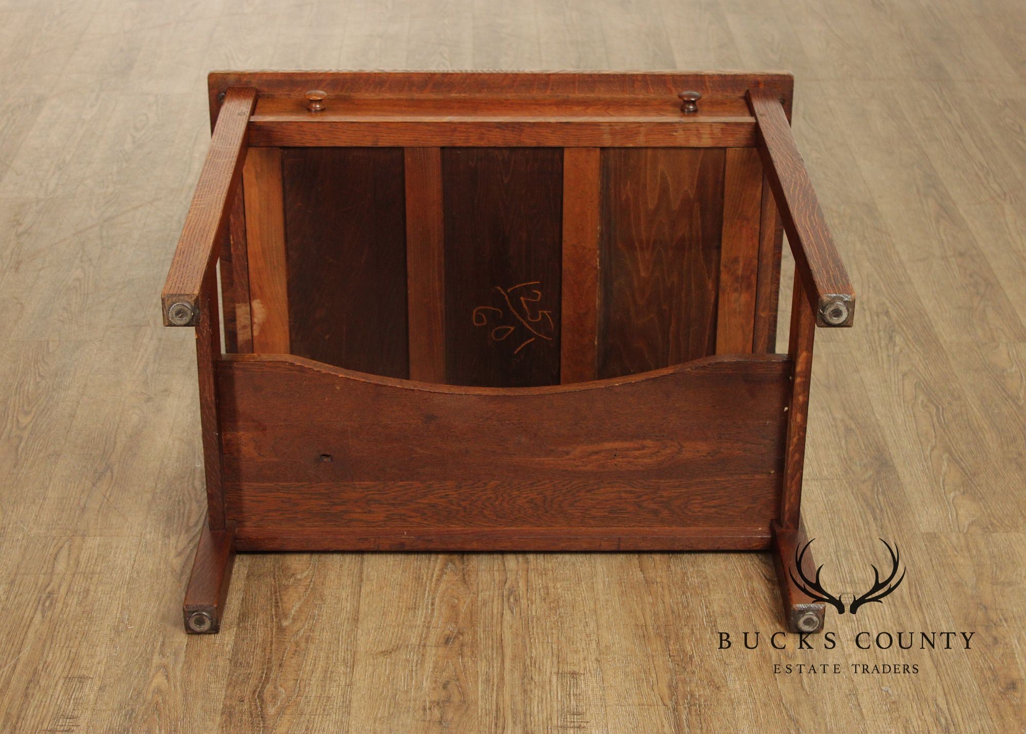 Antique L. & J.G. Stickley Mission Oak One Drawer Writing Table