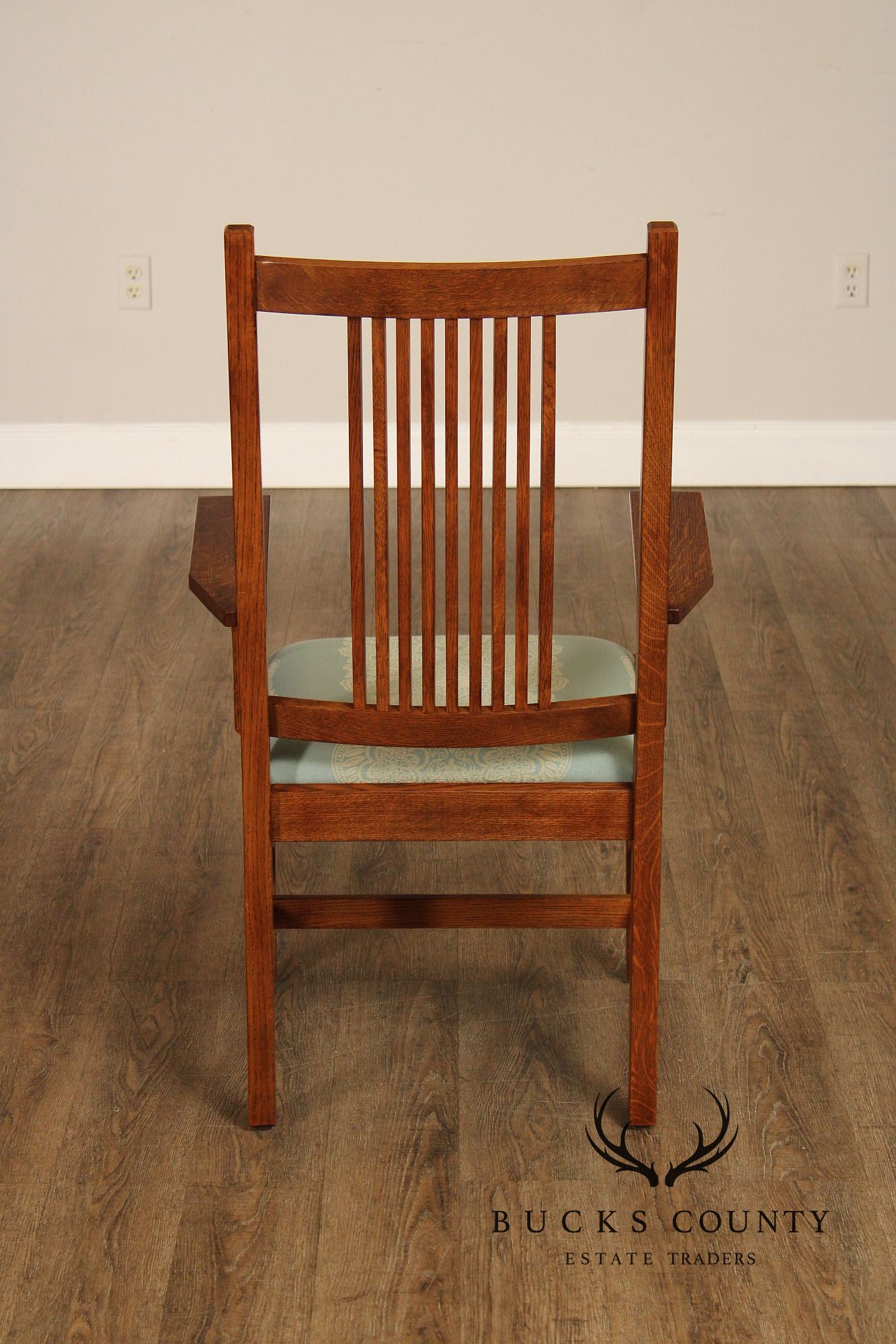 Stickley Mission Collection Set Of Eight Oak Dining Chairs