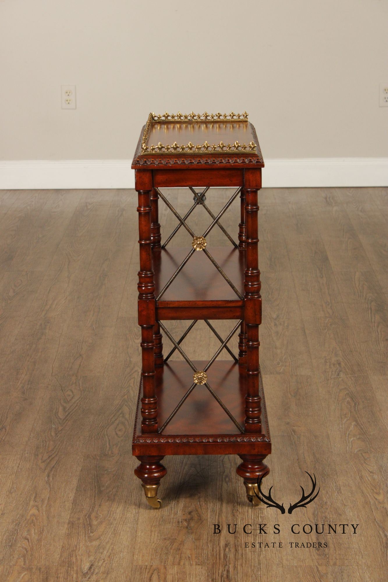 Maitland Smith George IV Style Pair of Mahogany Bookcases