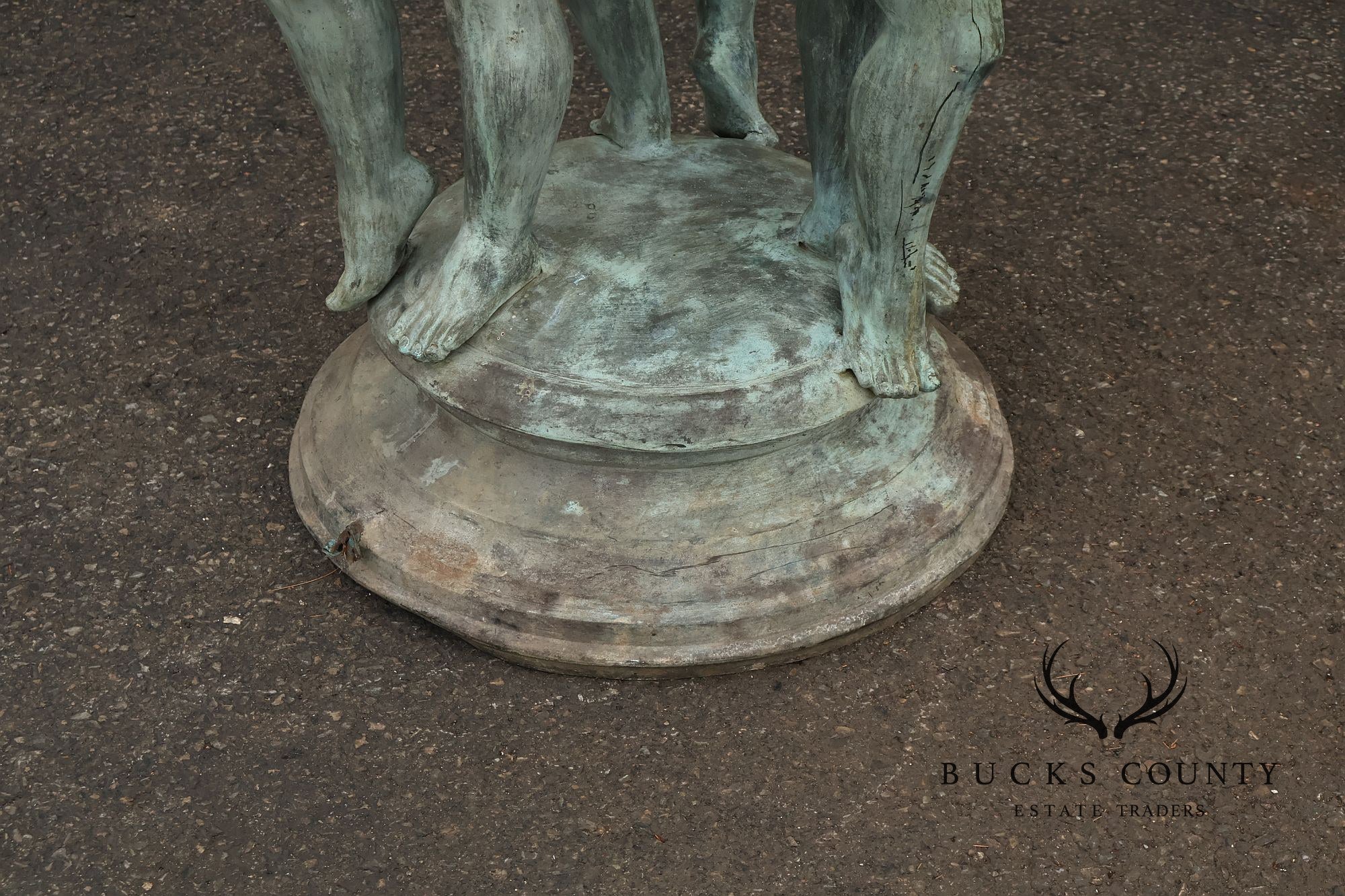 Vintage Two Tier Cherub Bronze Garden Fountain