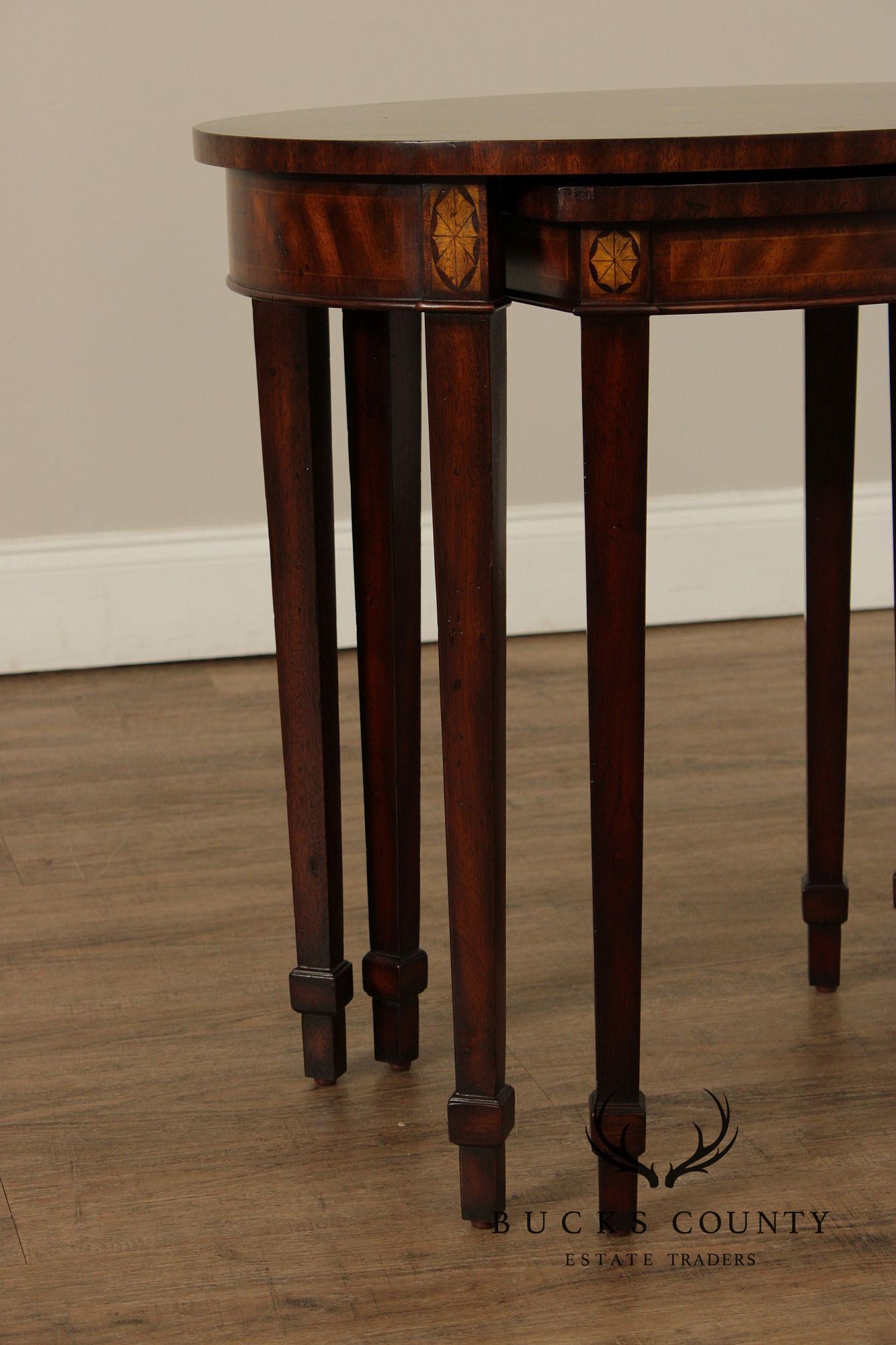 Maitland Smith Federal Style Pair of Mahogany Nesting Tables