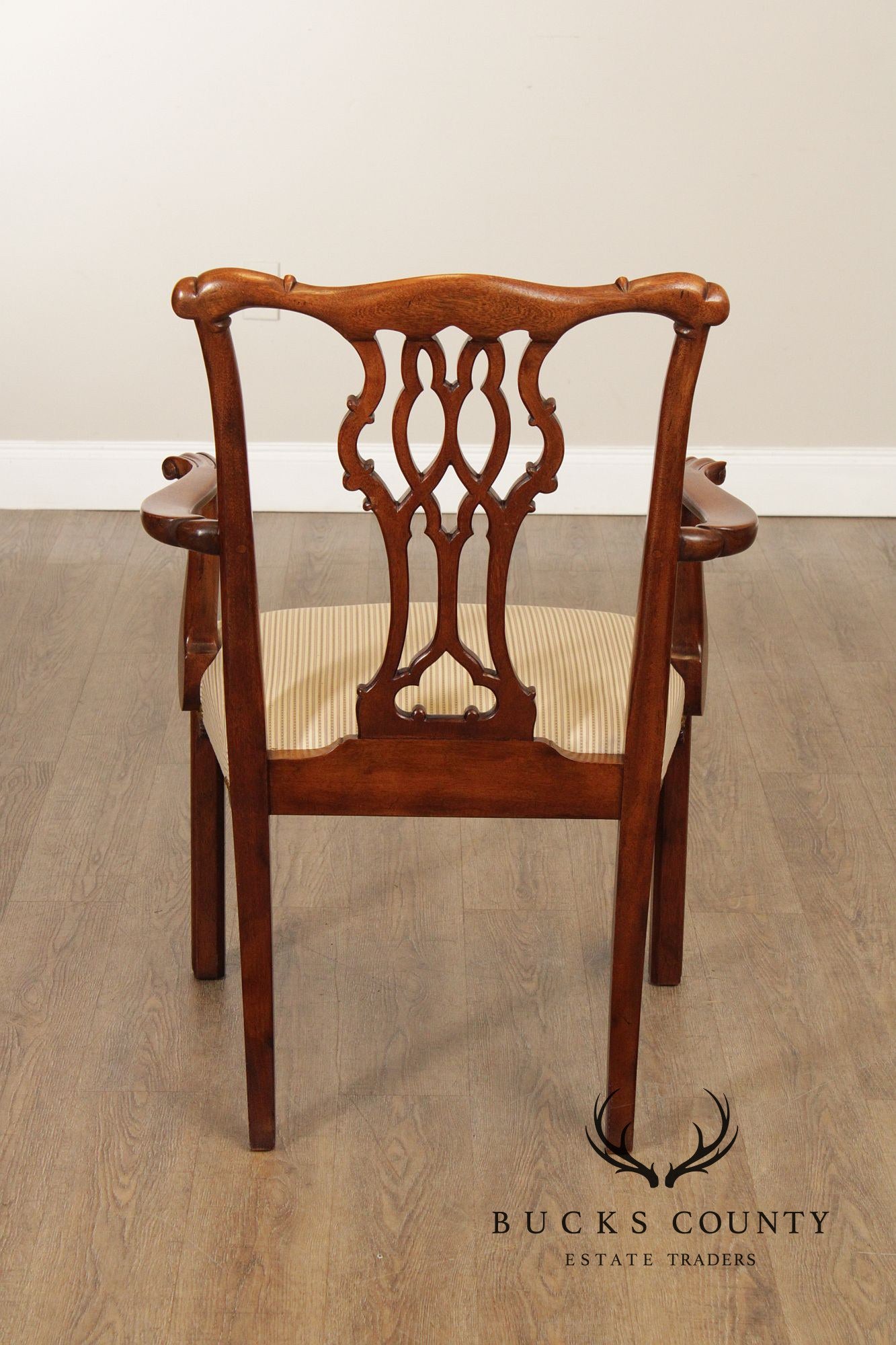 Baker Chippendale Style Set of Six Mahogany Dining Chairs