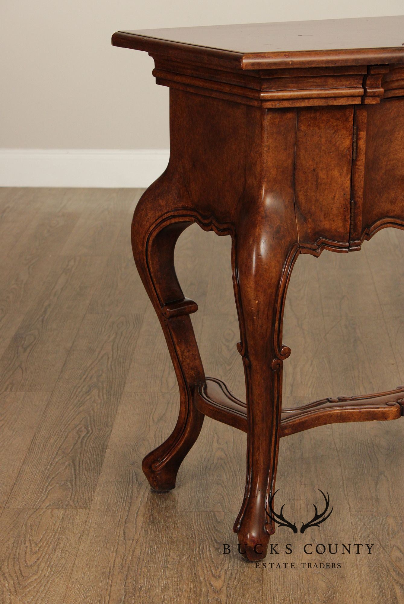 Italian Renaissance Style Burl Finish Sideboard Server