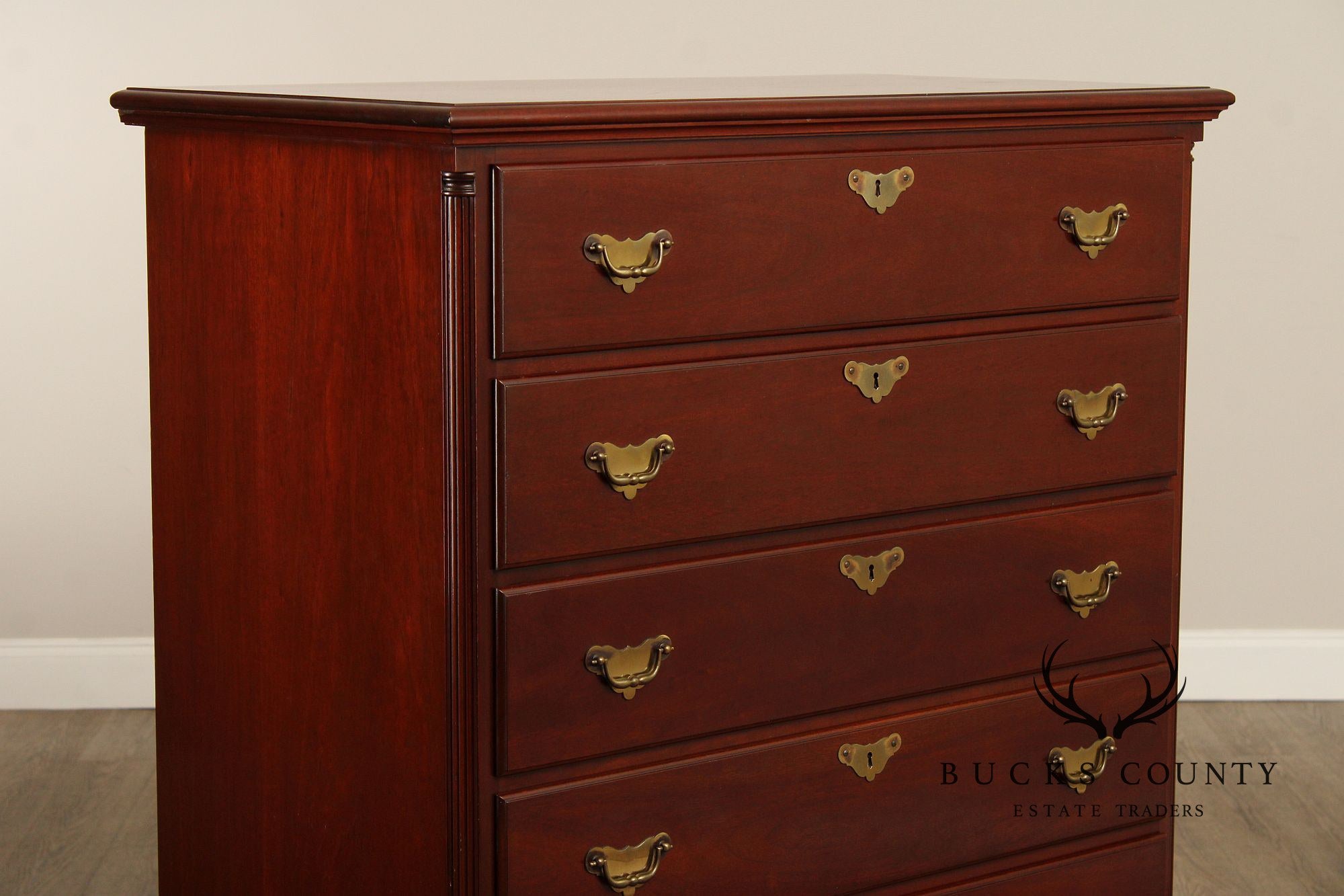 Norris Furniture Chippendale Style Mahogany Tall Chest