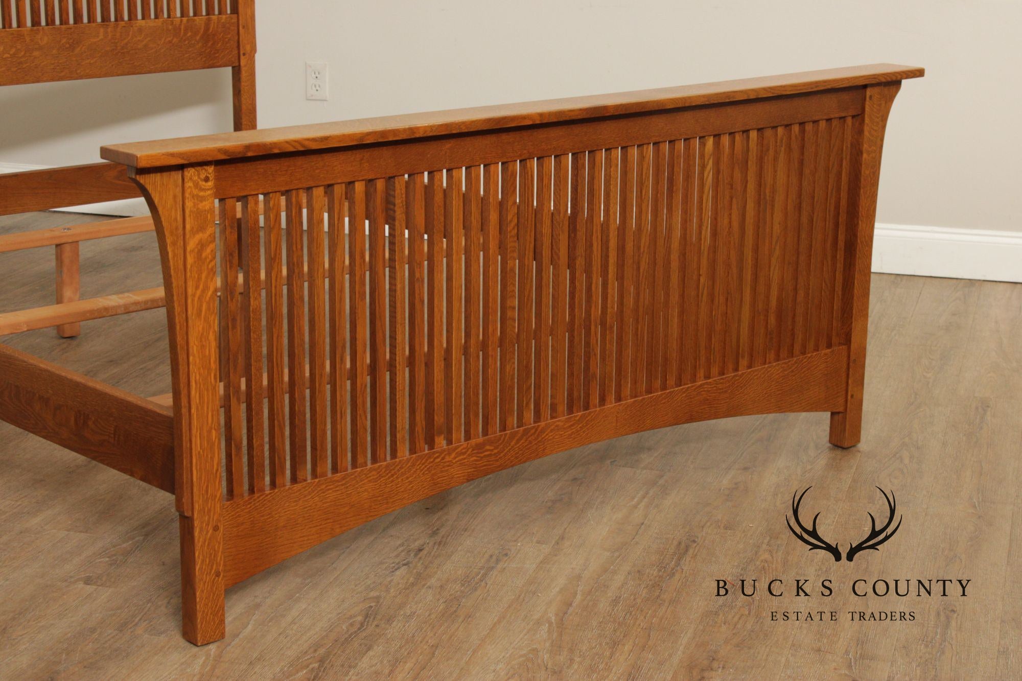 Stickley Mission Collection Oak Spindle Queen Bed